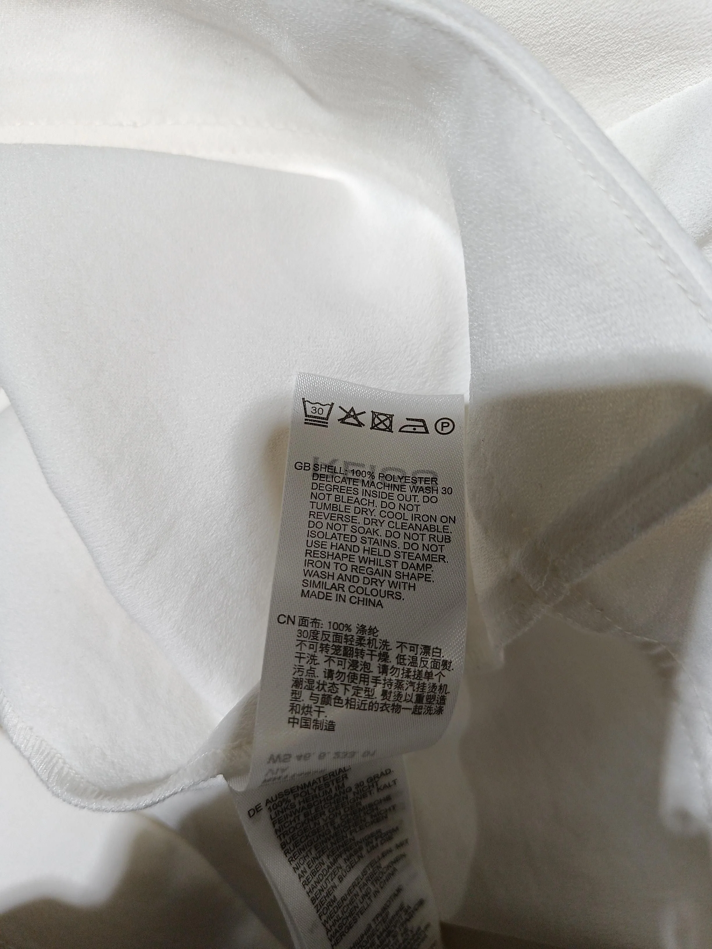 Reiss Women's Top S White 100% Polyester Short Sleeve Round Neck Basic - Image 7