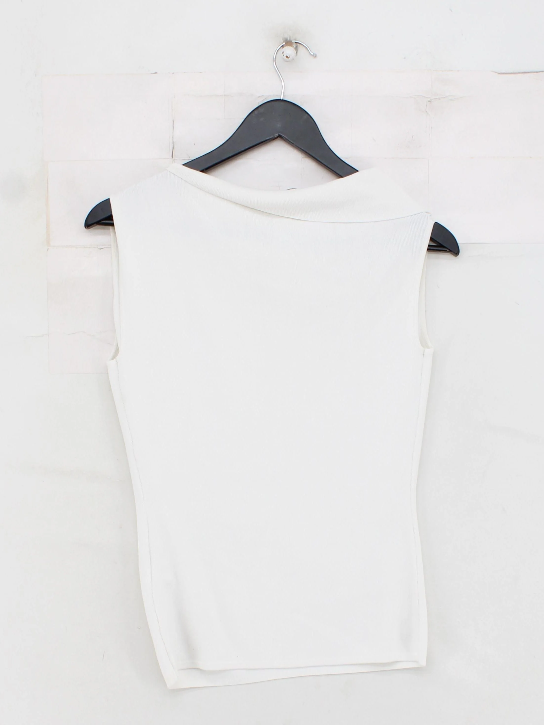 Reiss Women's Top S White Viscose with Polyamide, Elastane Basic - Image 2