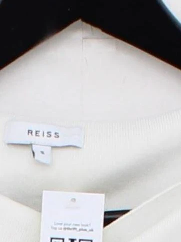 Reiss Women's Top S White Viscose with Polyamide, Elastane Basic - Image 3