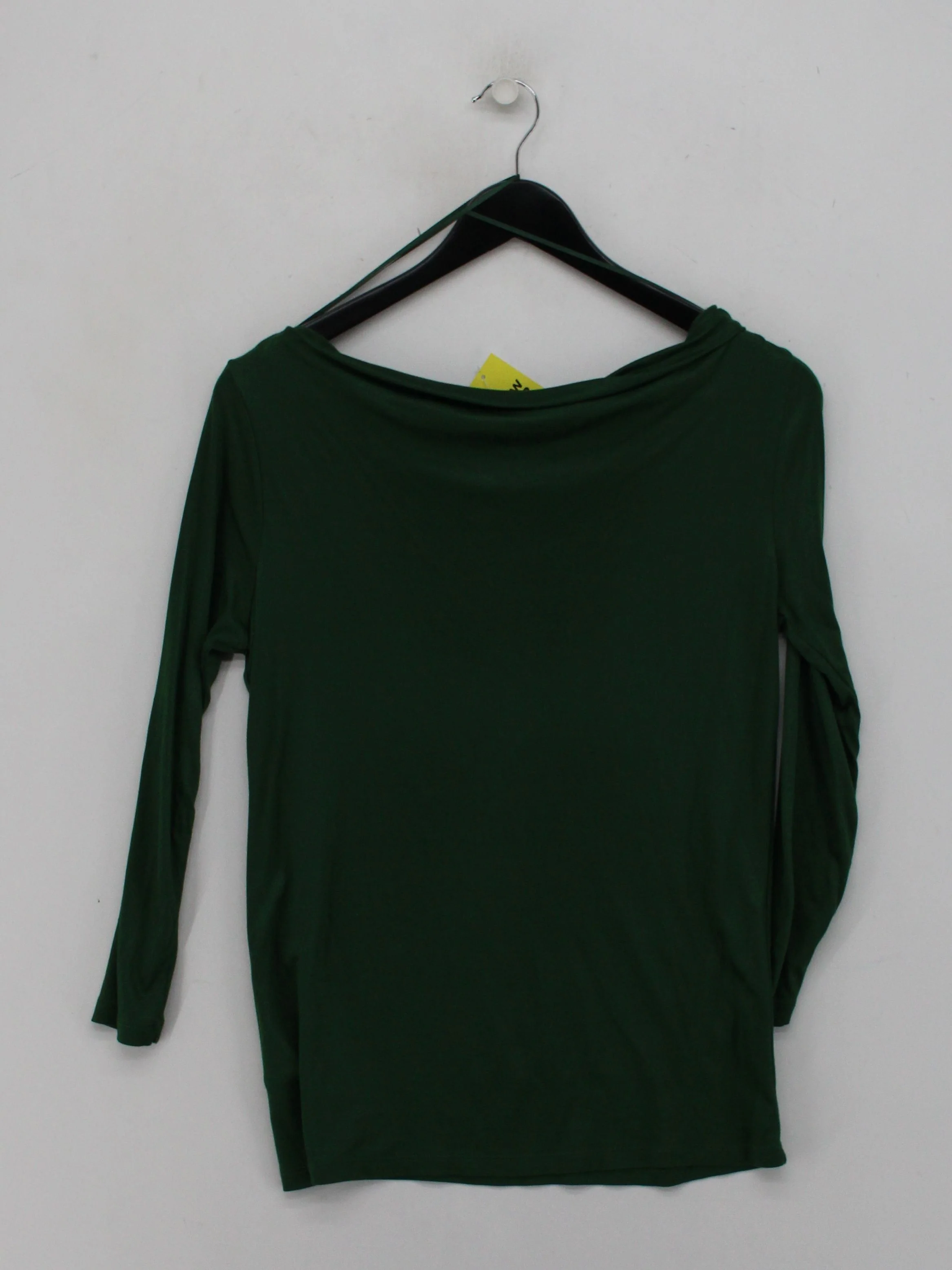 Reiss Women's Top UK 6 Green 100% Viscose 3/4 Sleeve Round Neck Basic - Image 2