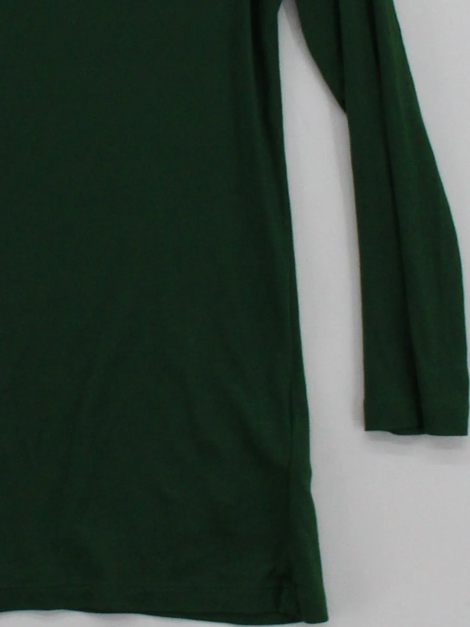 Reiss Women's Top UK 6 Green 100% Viscose 3/4 Sleeve Round Neck Basic - Image 4