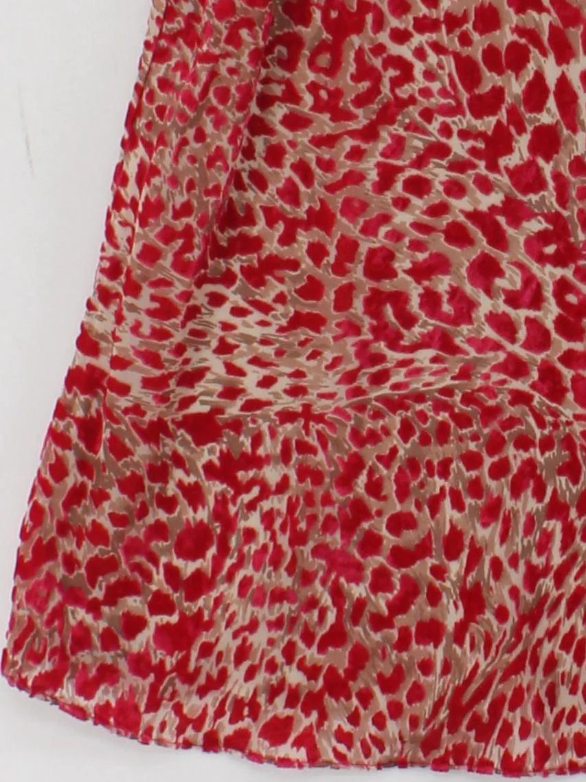 Reiss Women's Top UK 8 Red Viscose with Nylon, Polyester Basic - Image 4