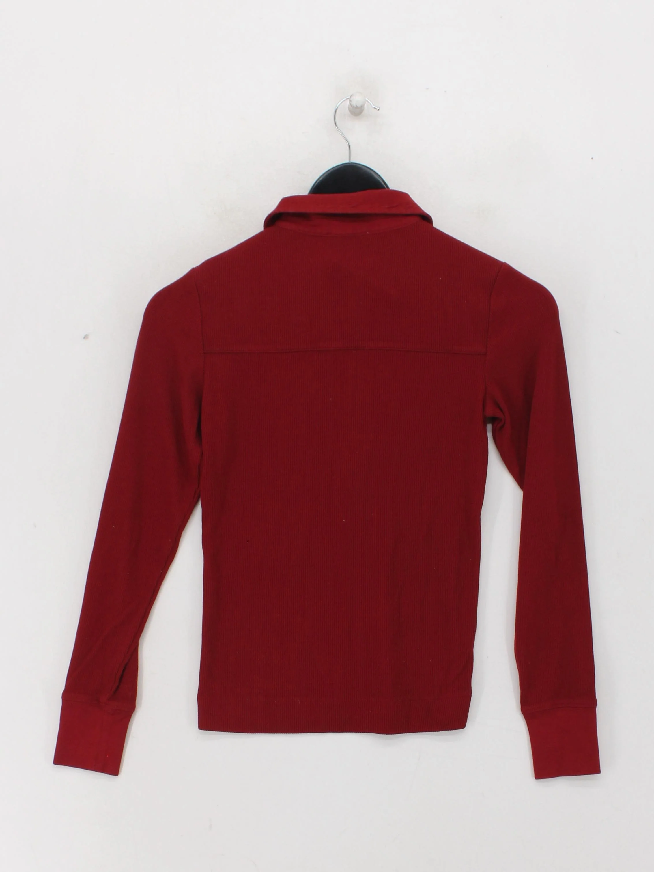 Reiss Women's Top XS Red 100% Other Long Sleeve Collared Basic - Image 2