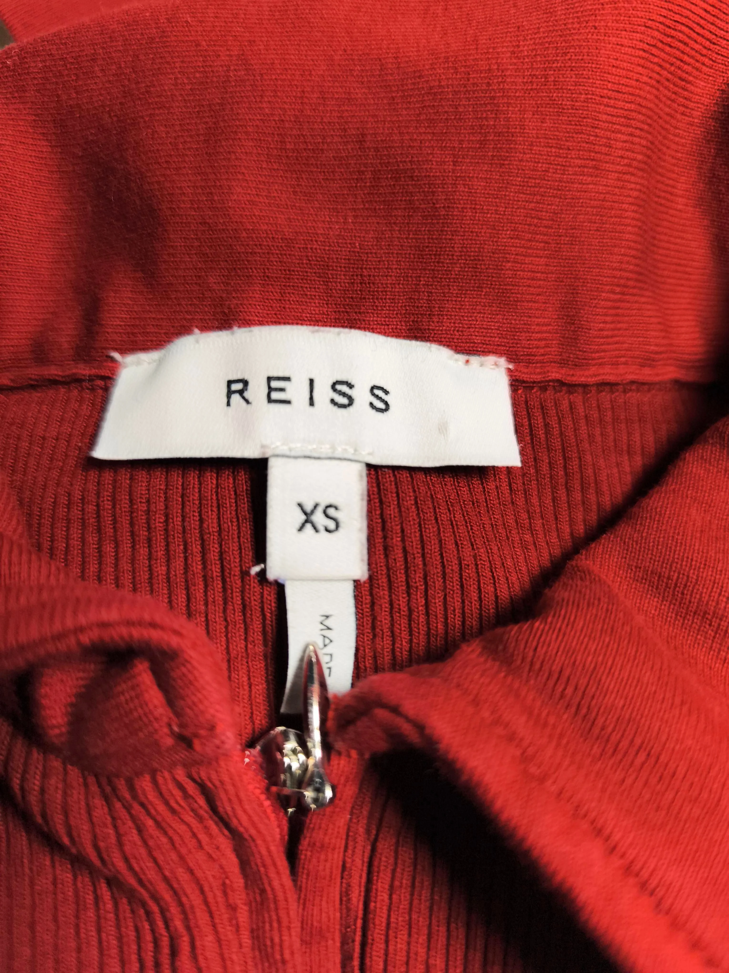 Reiss Women's Top XS Red 100% Other Long Sleeve Collared Basic - Image 6