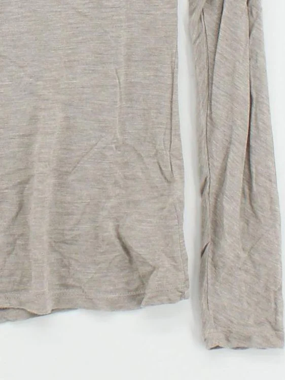 Reiss Women's Top XS Tan 100% Other Long Sleeve Mock Neck Basic - Image 4