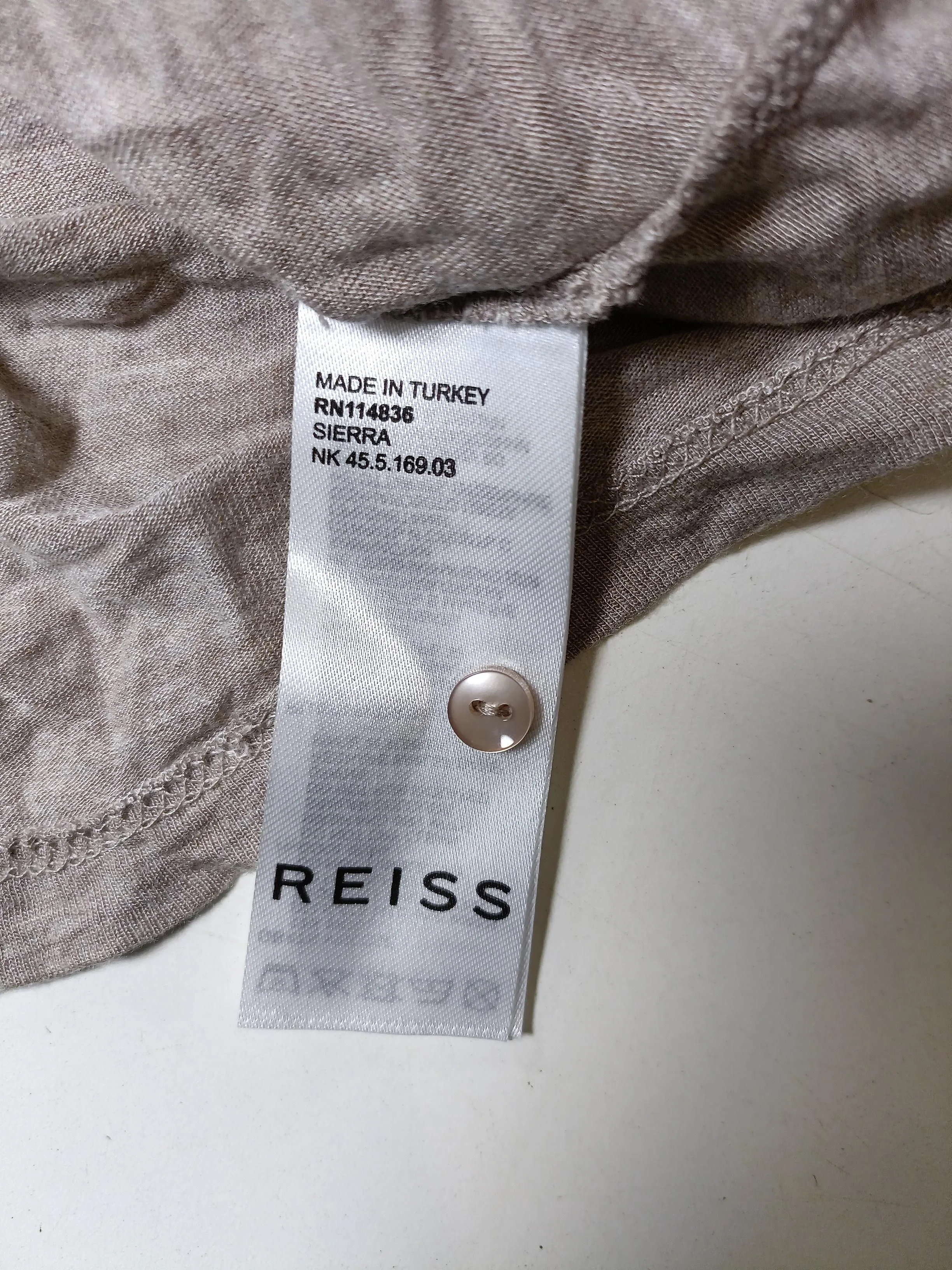 Reiss Women's Top XS Tan 100% Other Long Sleeve Mock Neck Basic - Image 6