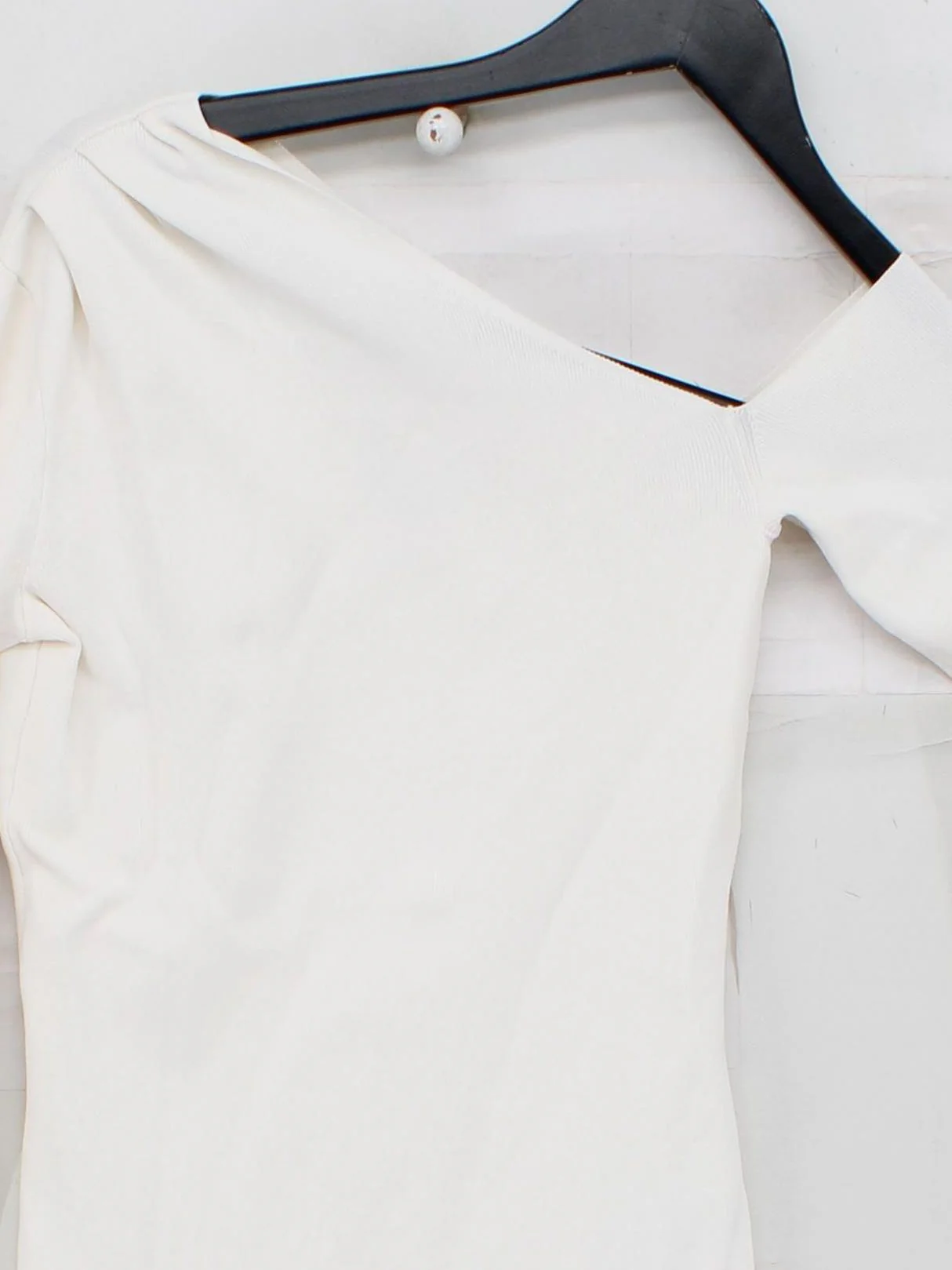 Reiss Women's Top XS White Viscose with Polyamide, Elastane Basic - Image 3