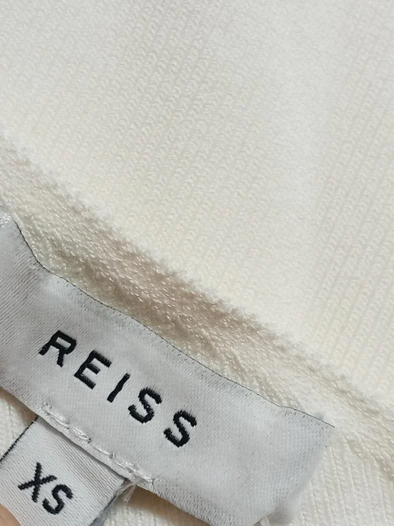 Reiss Women's Top XS White Viscose with Polyamide, Elastane Basic - Image 5