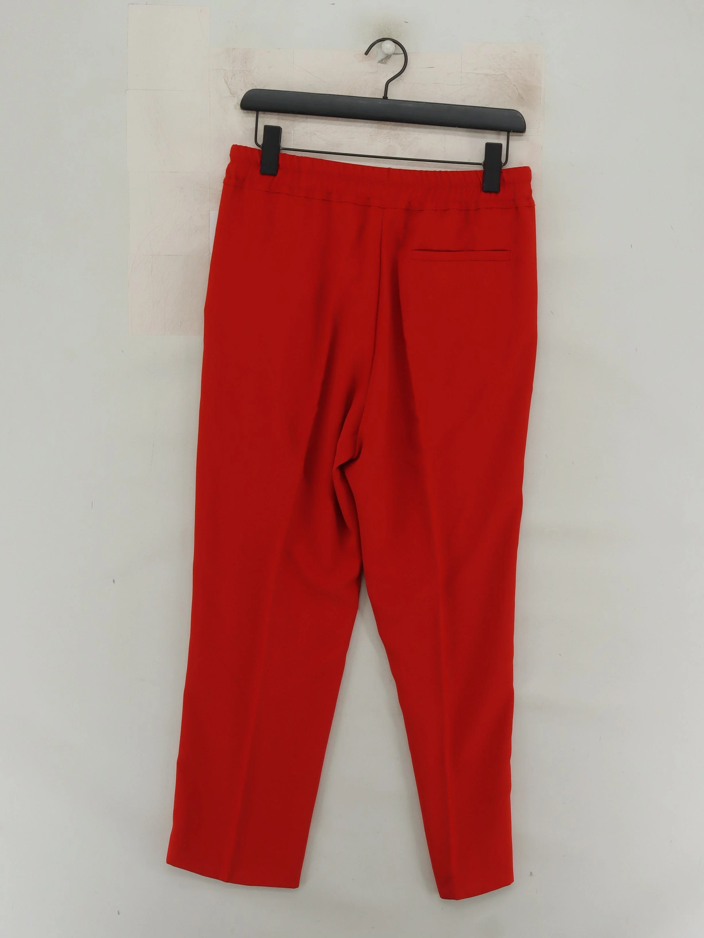Reiss Women's Trousers M Red 100% Polyester Tapered Cropped - Image 2
