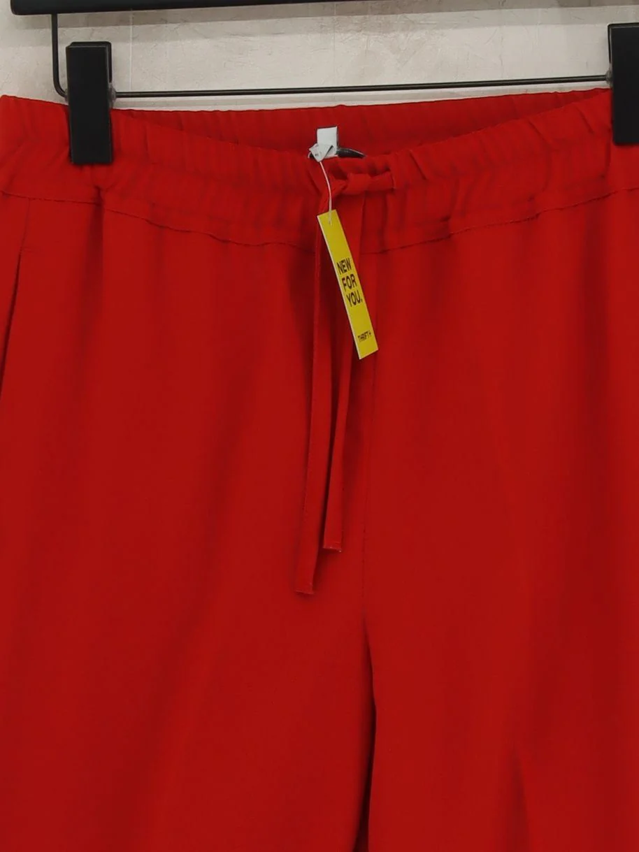 Reiss Women's Trousers M Red 100% Polyester Tapered Cropped - Image 3