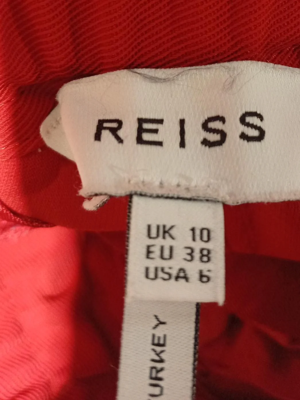 Reiss Women's Trousers M Red 100% Polyester Tapered Cropped - Image 5