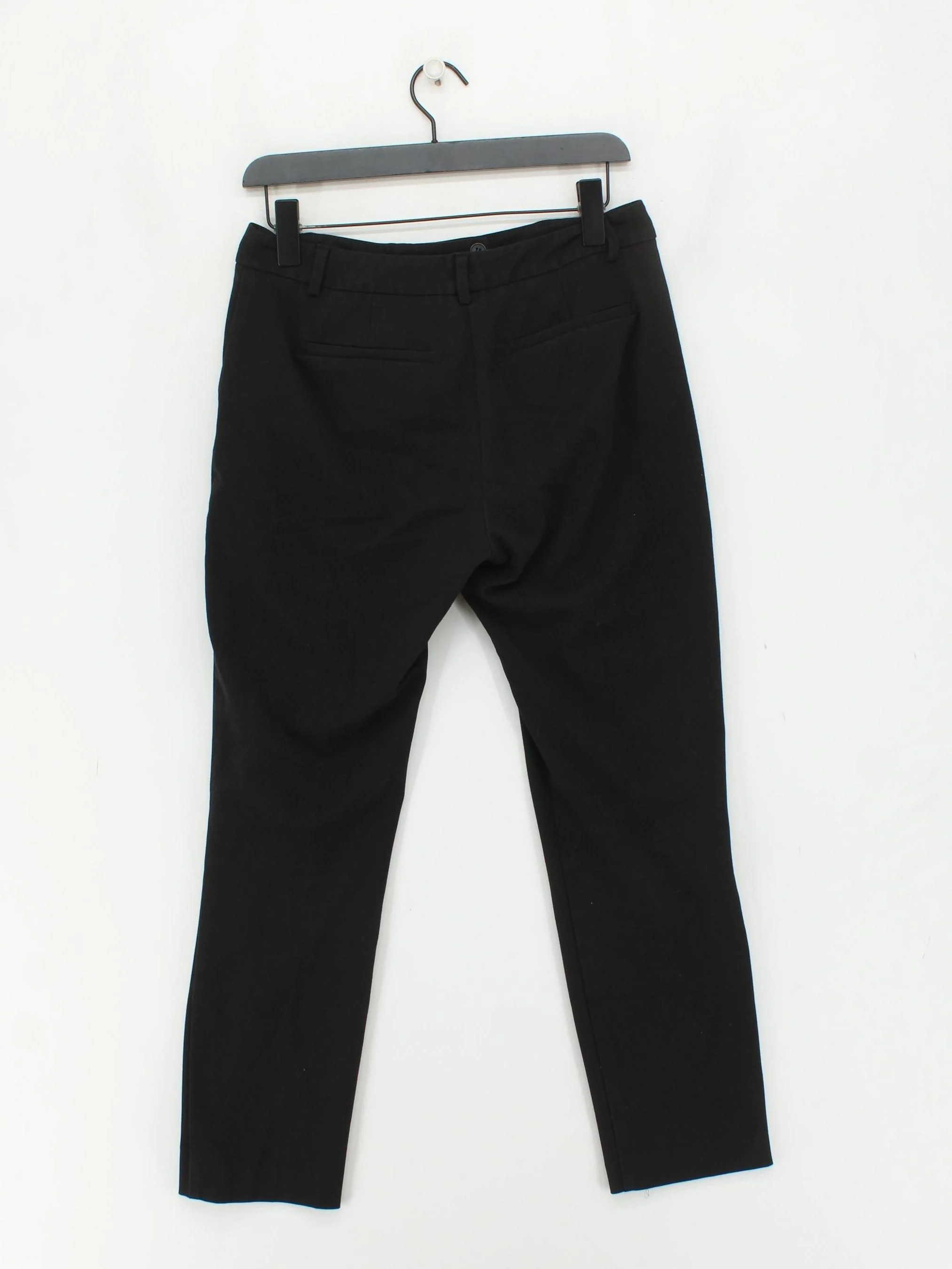 Reiss Women's Trousers UK 10 Black Polyester with Viscose, Elastane Cropped - Image 2