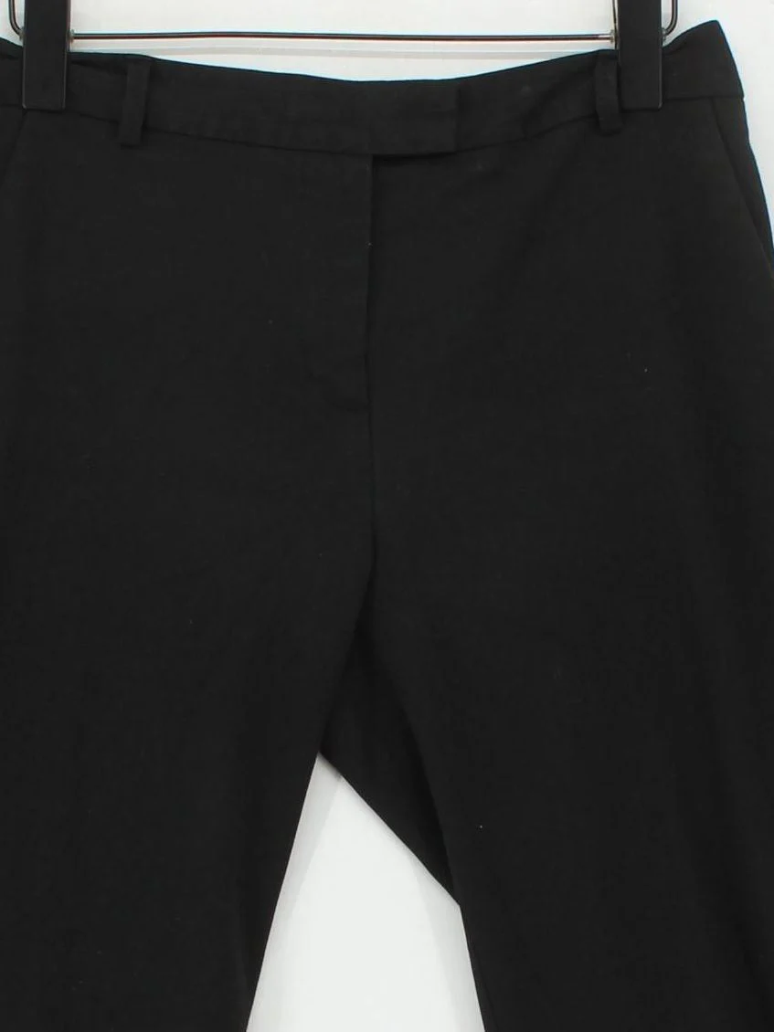 Reiss Women's Trousers UK 10 Black Polyester with Viscose, Elastane Cropped - Image 3