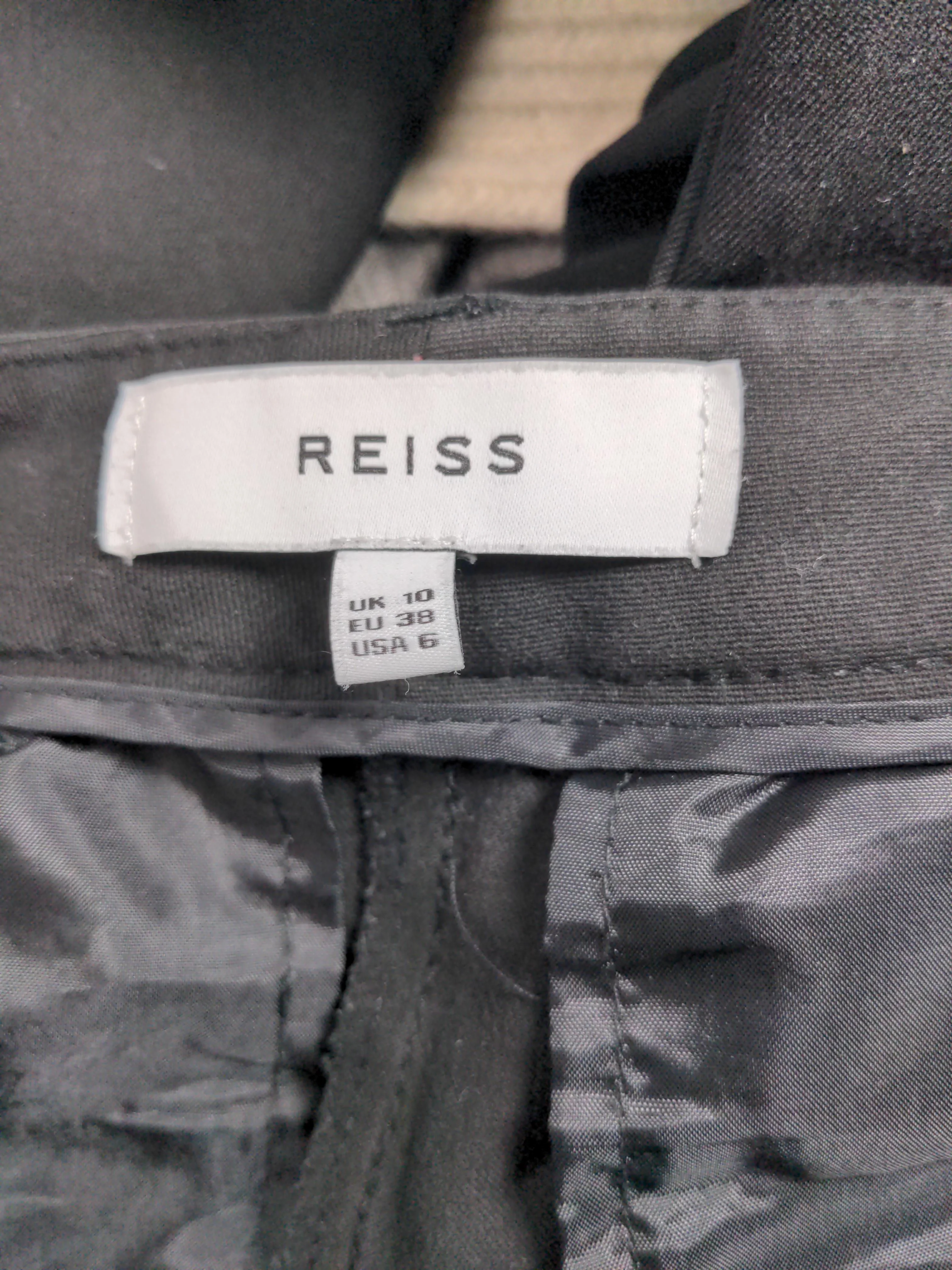 Reiss Women's Trousers UK 10 Black Polyester with Viscose, Elastane Cropped - Image 6