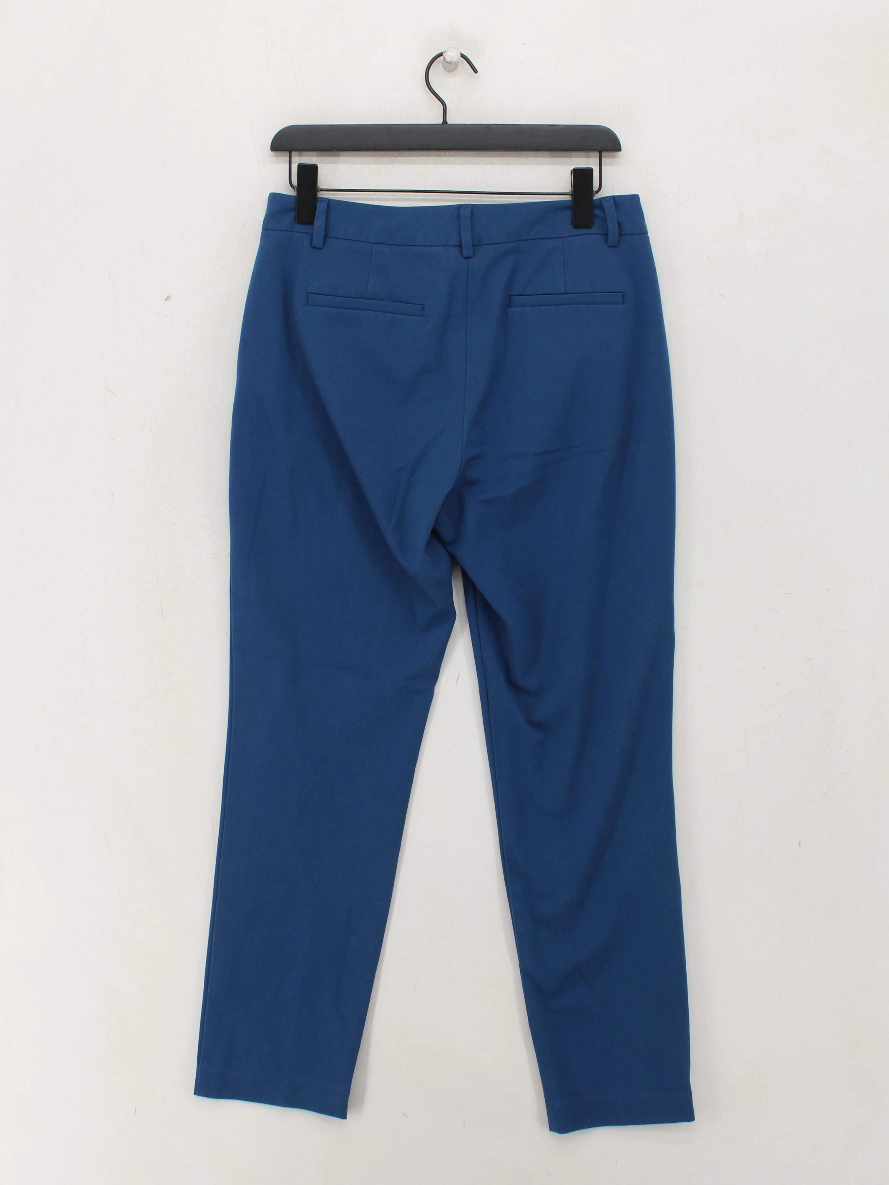 Reiss Women's Trousers UK 10 Blue 100% Cotton Tapered Chino - Image 2