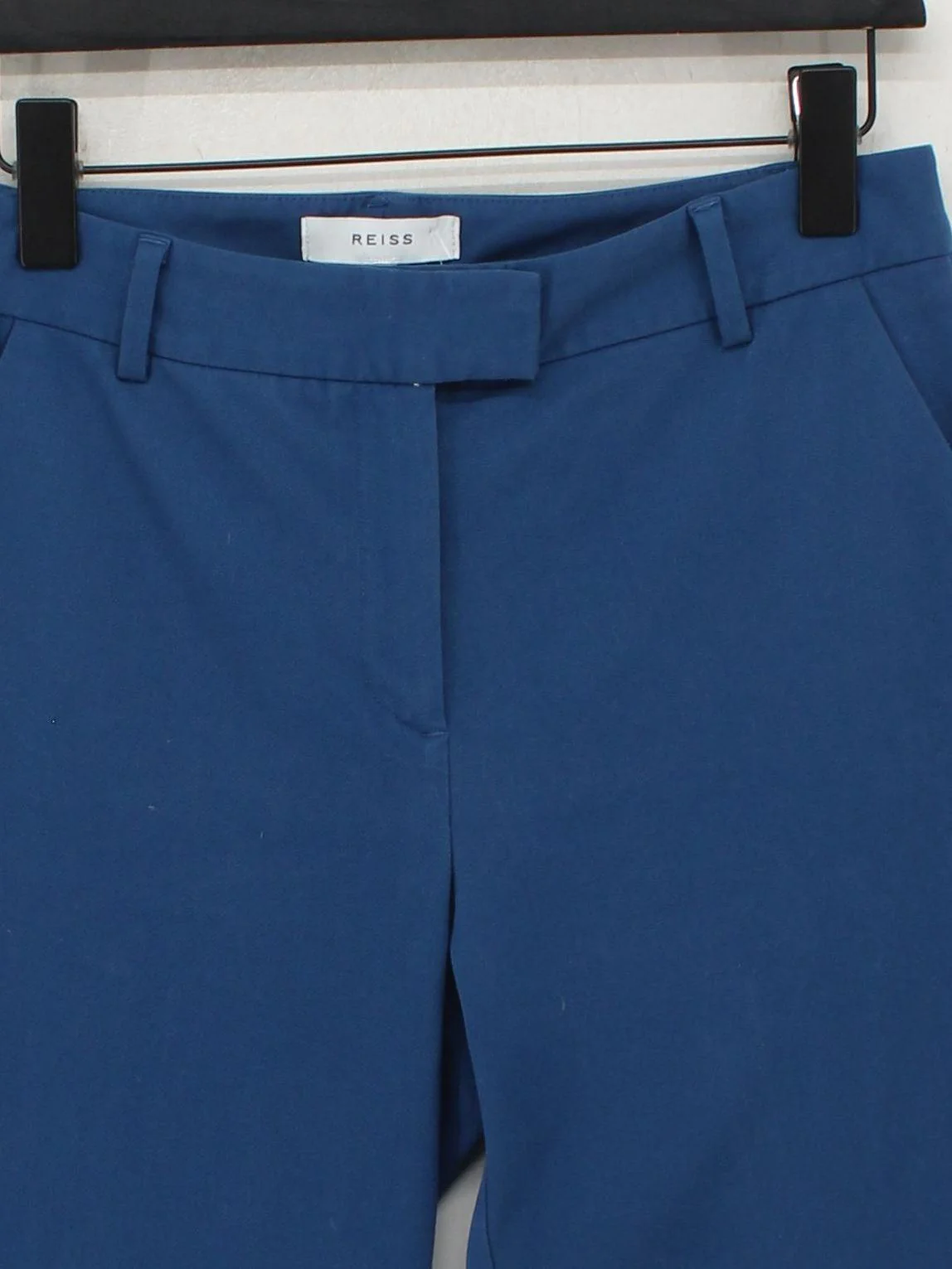 Reiss Women's Trousers UK 10 Blue 100% Cotton Tapered Chino - Image 3