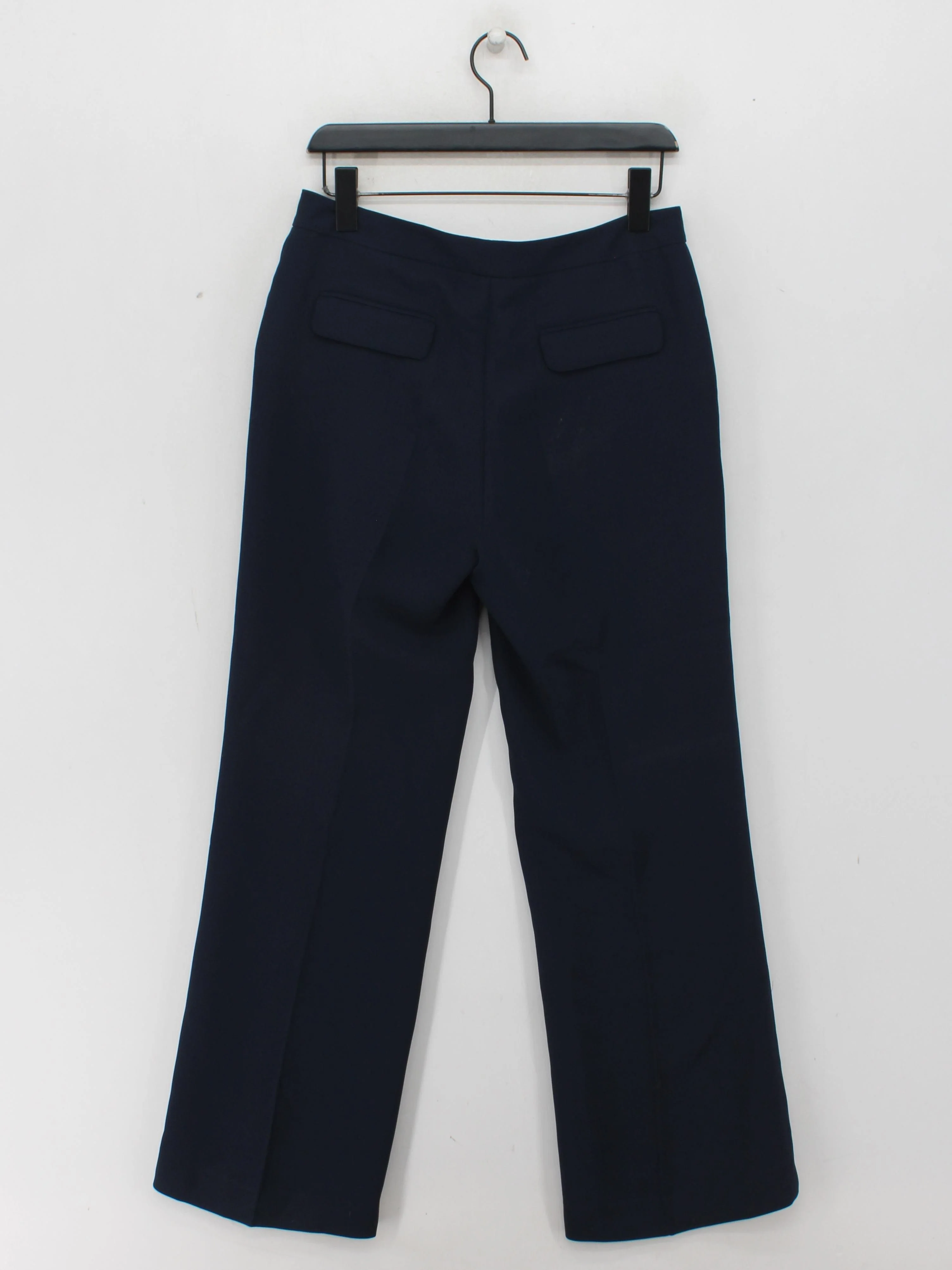 Reiss Women's Trousers UK 10 Blue Polyester with Acetate Wide-Leg Chino - Image 2