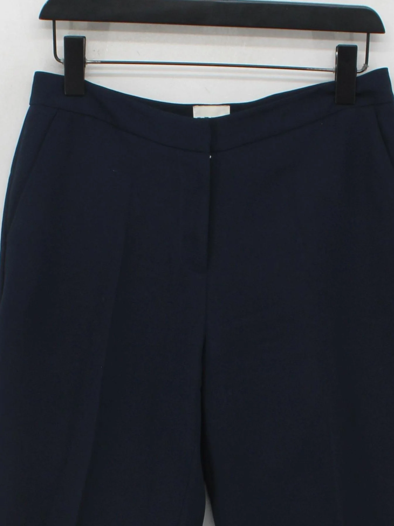 Reiss Women's Trousers UK 10 Blue Polyester with Acetate Wide-Leg Chino - Image 3