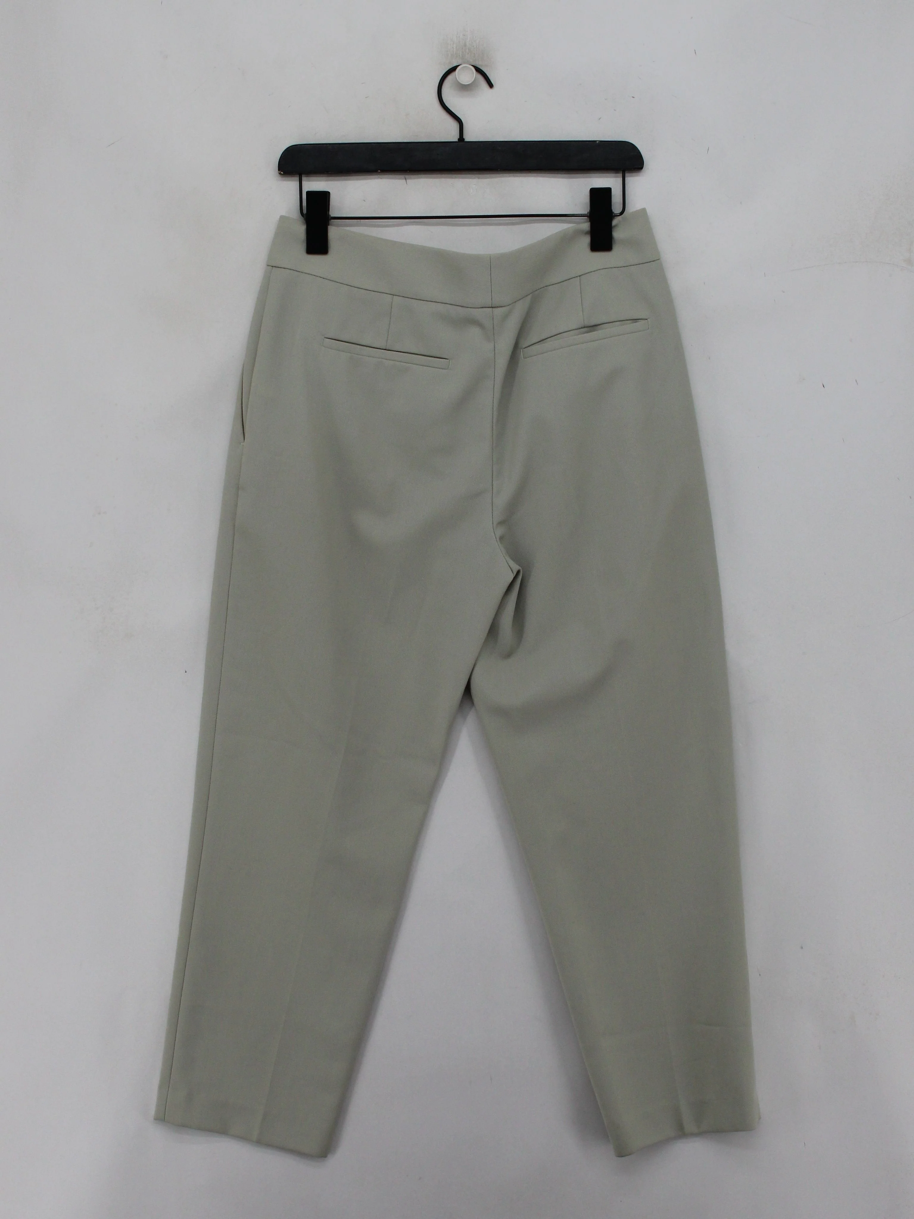 Reiss Women's Trousers UK 10 Green Wool with Polyester, Cotton Tapered Capri - Image 2