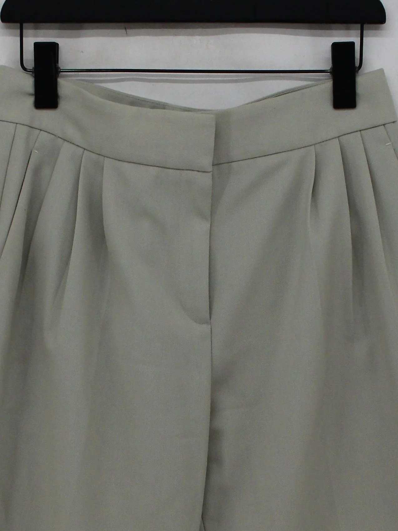 Reiss Women's Trousers UK 10 Green Wool with Polyester, Cotton Tapered Capri - Image 3
