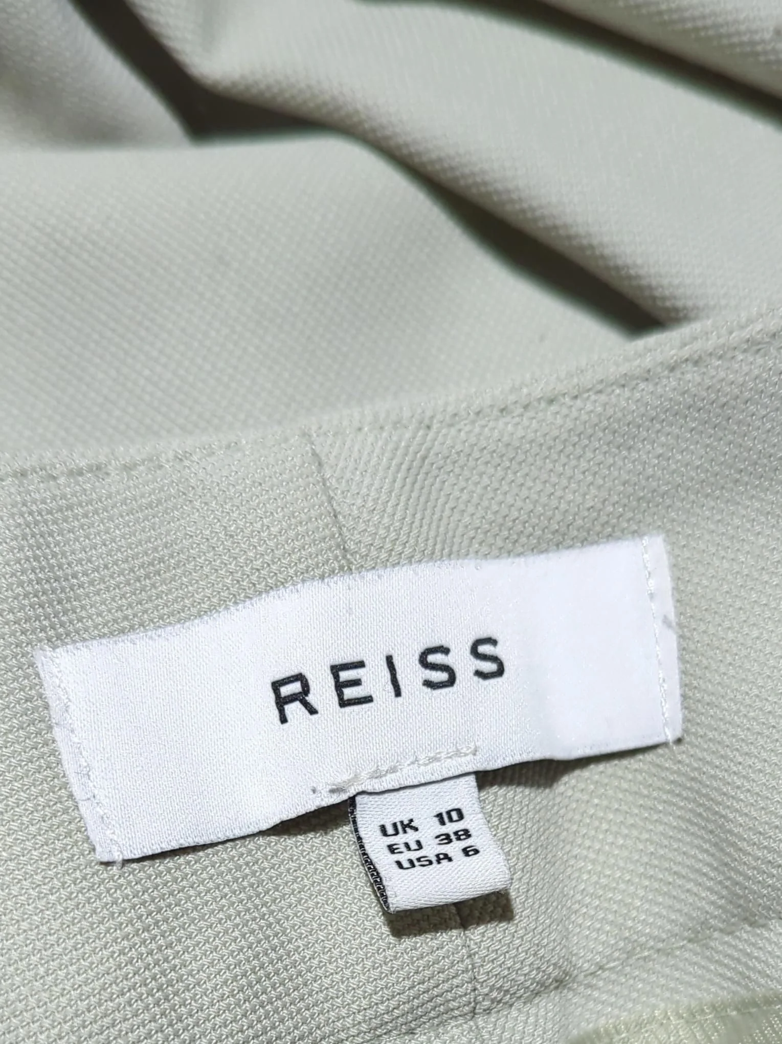 Reiss Women's Trousers UK 10 Green Wool with Polyester, Cotton Tapered Capri - Image 5