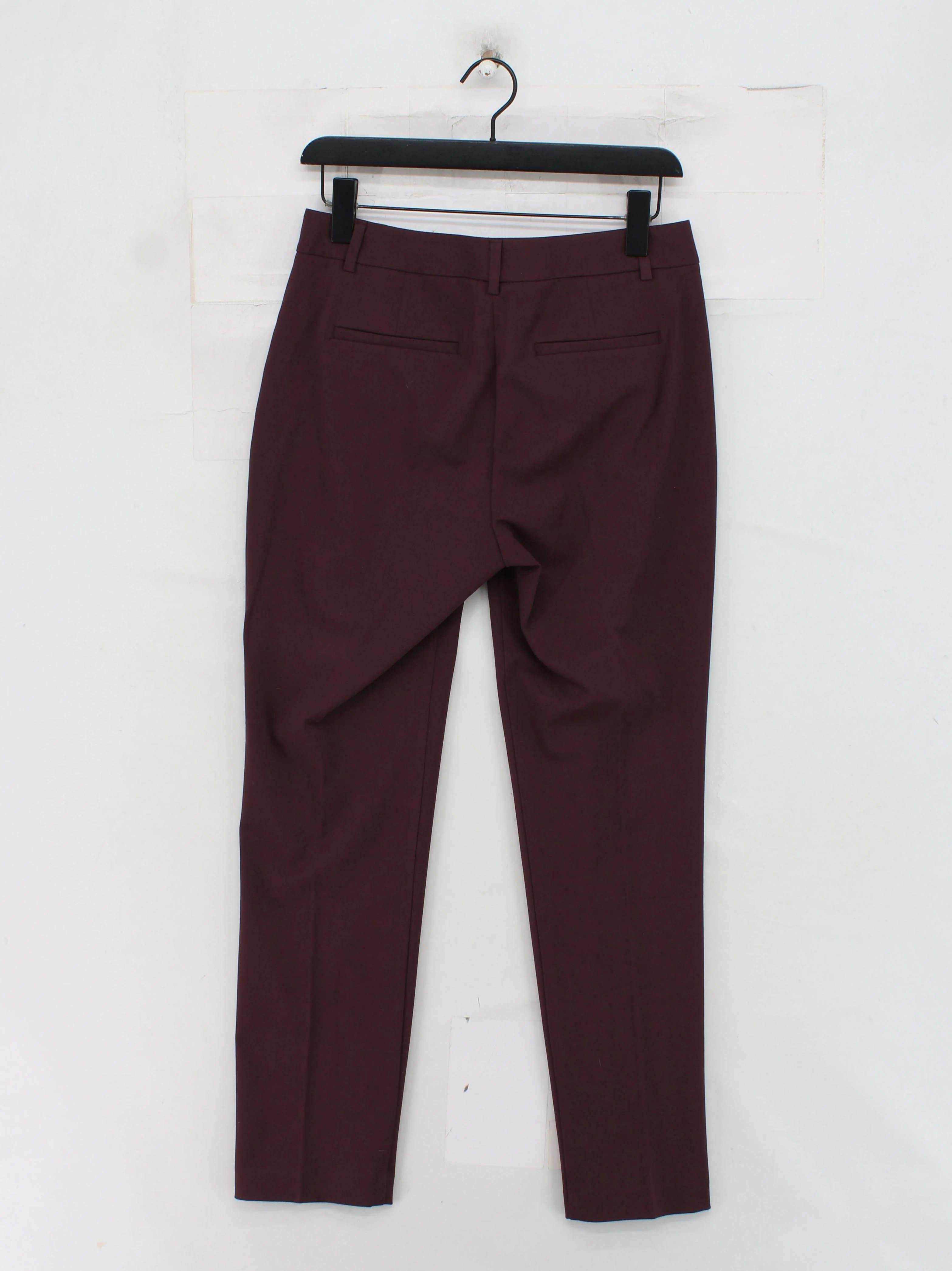 Reiss Women's Trousers UK 10 Red Polyester with Viscose, Elastane Straight Chino - Image 2