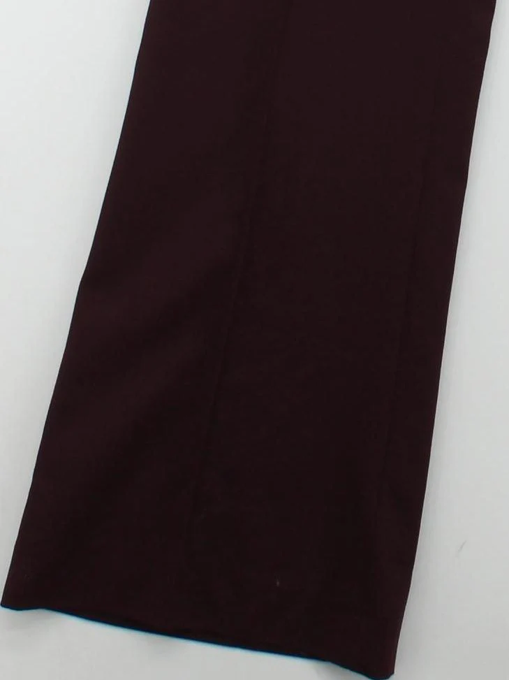 Reiss Women's Trousers UK 10 Red Wool with Polyester, Elastane Flared Chino - Image 4
