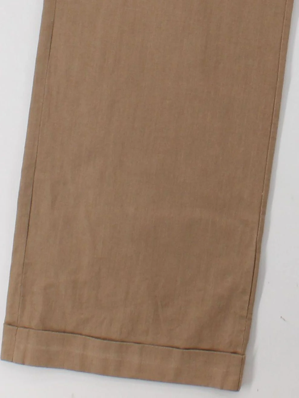 Reiss Women's Trousers UK 10 Tan Cotton with Polyester, Cotton Wide-Leg Chino - Image 4