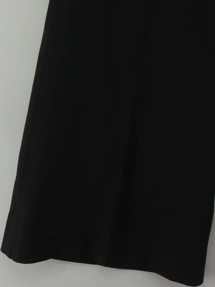 Reiss Women's Trousers UK 12 Black Polyester with Viscose, Elastane Capri - Image 4