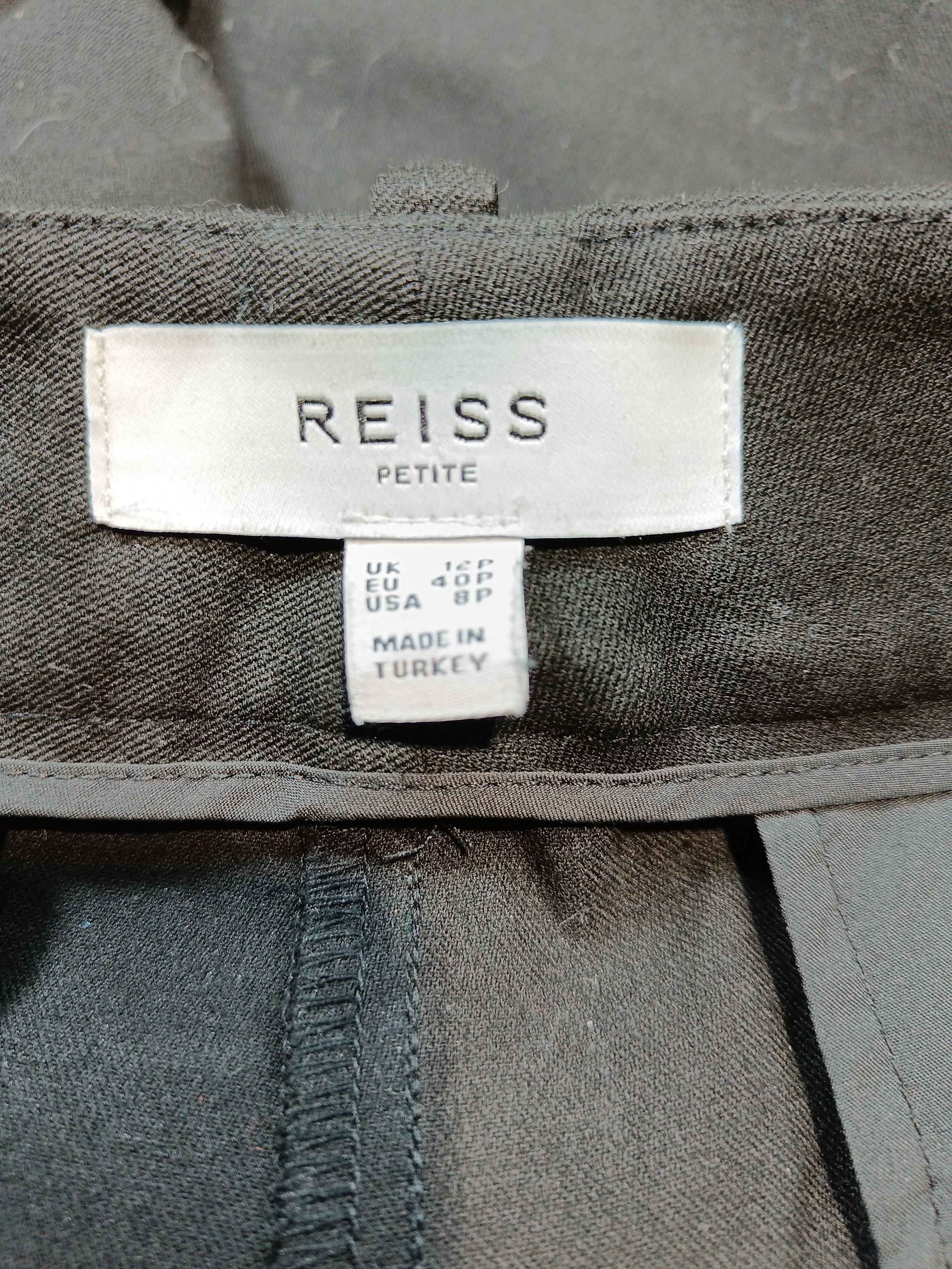 Reiss Women's Trousers UK 12 Black Polyester with Viscose, Elastane Capri - Image 5