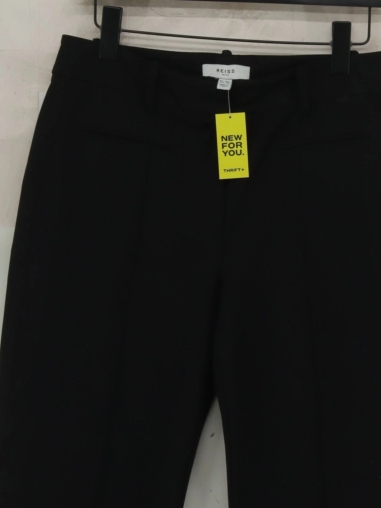 Reiss Women's Trousers UK 12 Black Polyester with Viscose, Elastane Chino - Image 3
