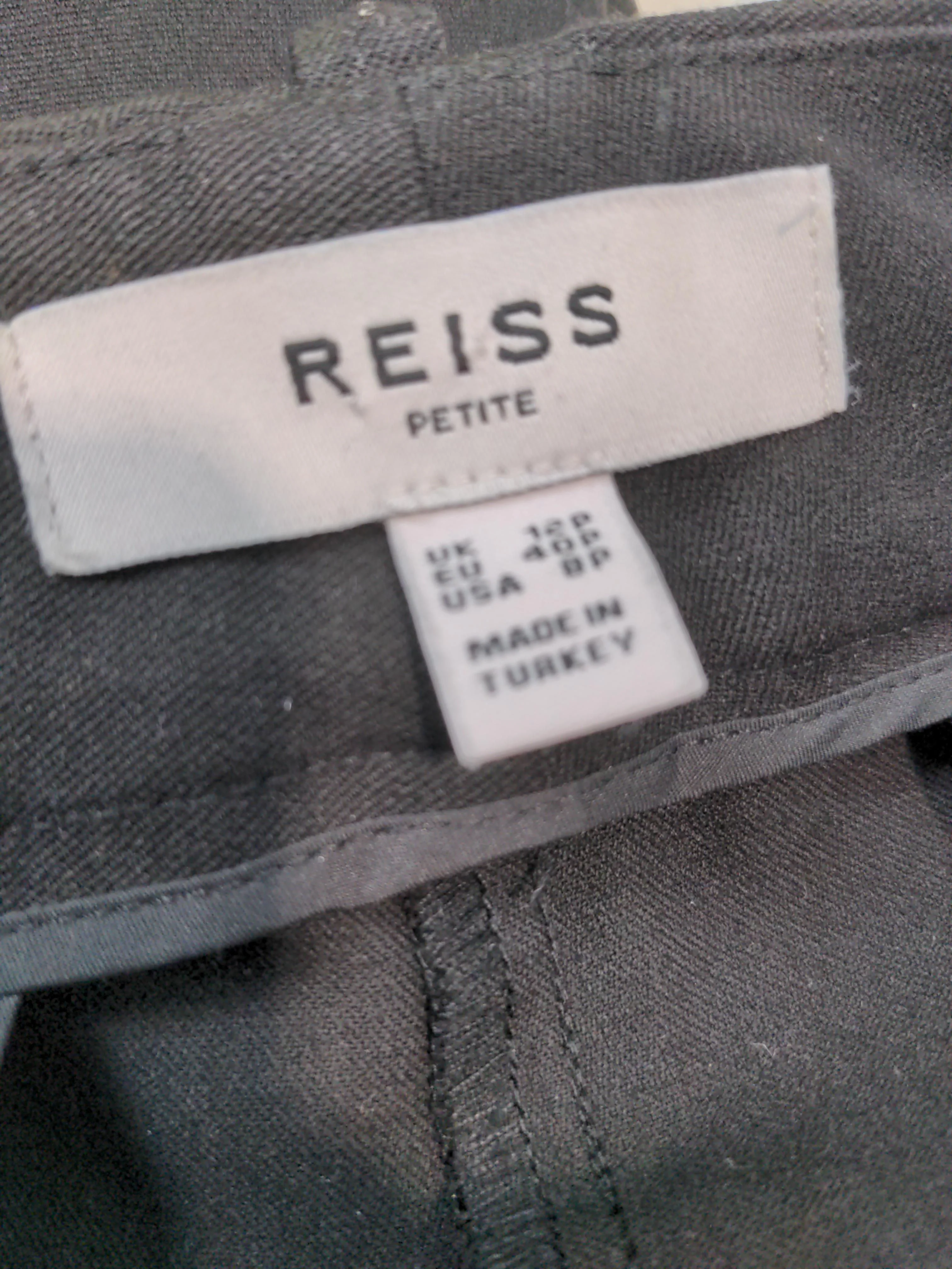 Reiss Women's Trousers UK 12 Black Polyester with Viscose, Elastane Chino - Image 5