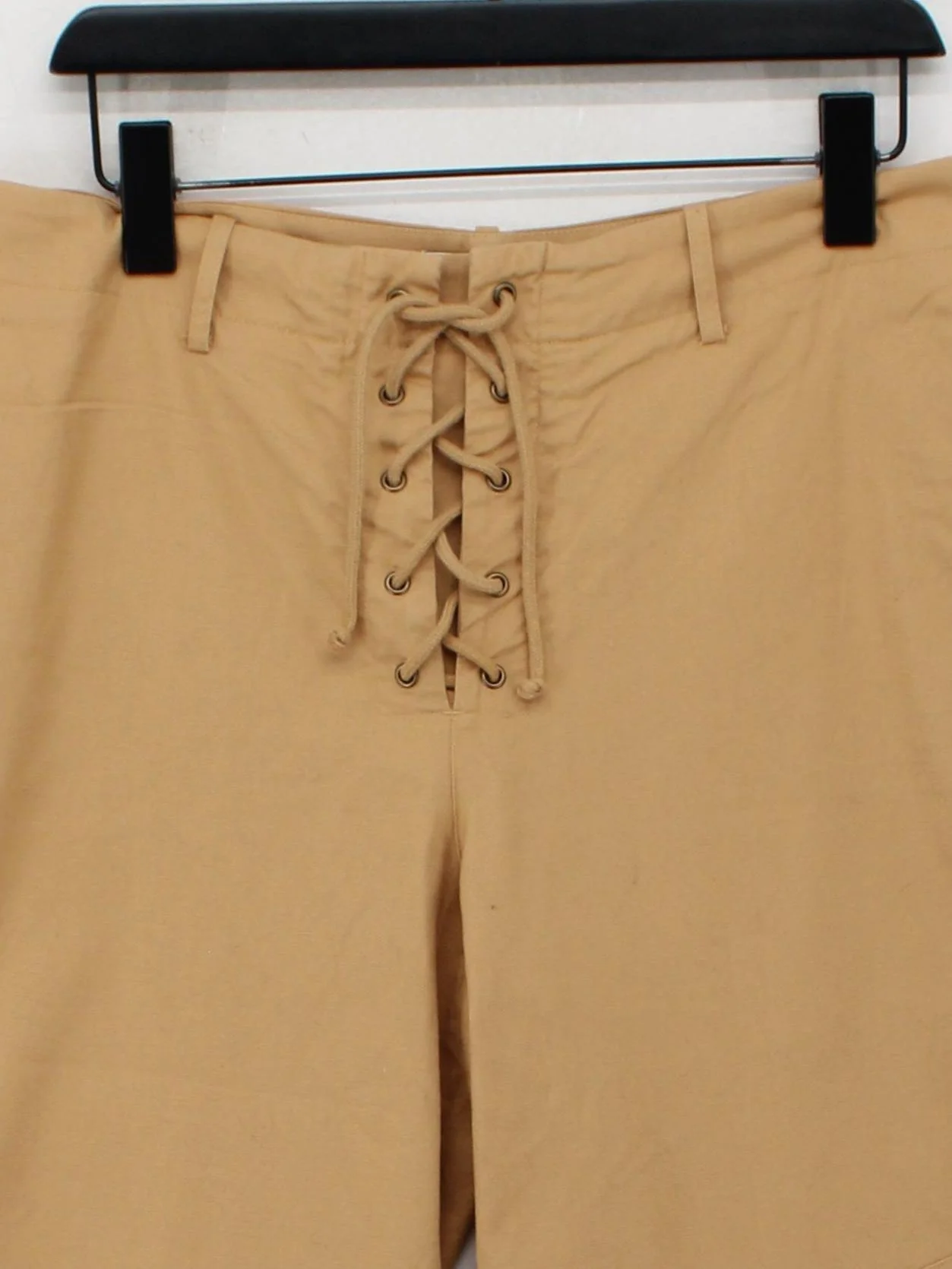 Reiss Women's Trousers UK 12 Tan 100% Cotton Tapered Cropped - Image 3