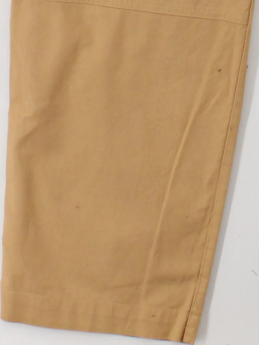 Reiss Women's Trousers UK 12 Tan 100% Cotton Tapered Cropped - Image 4