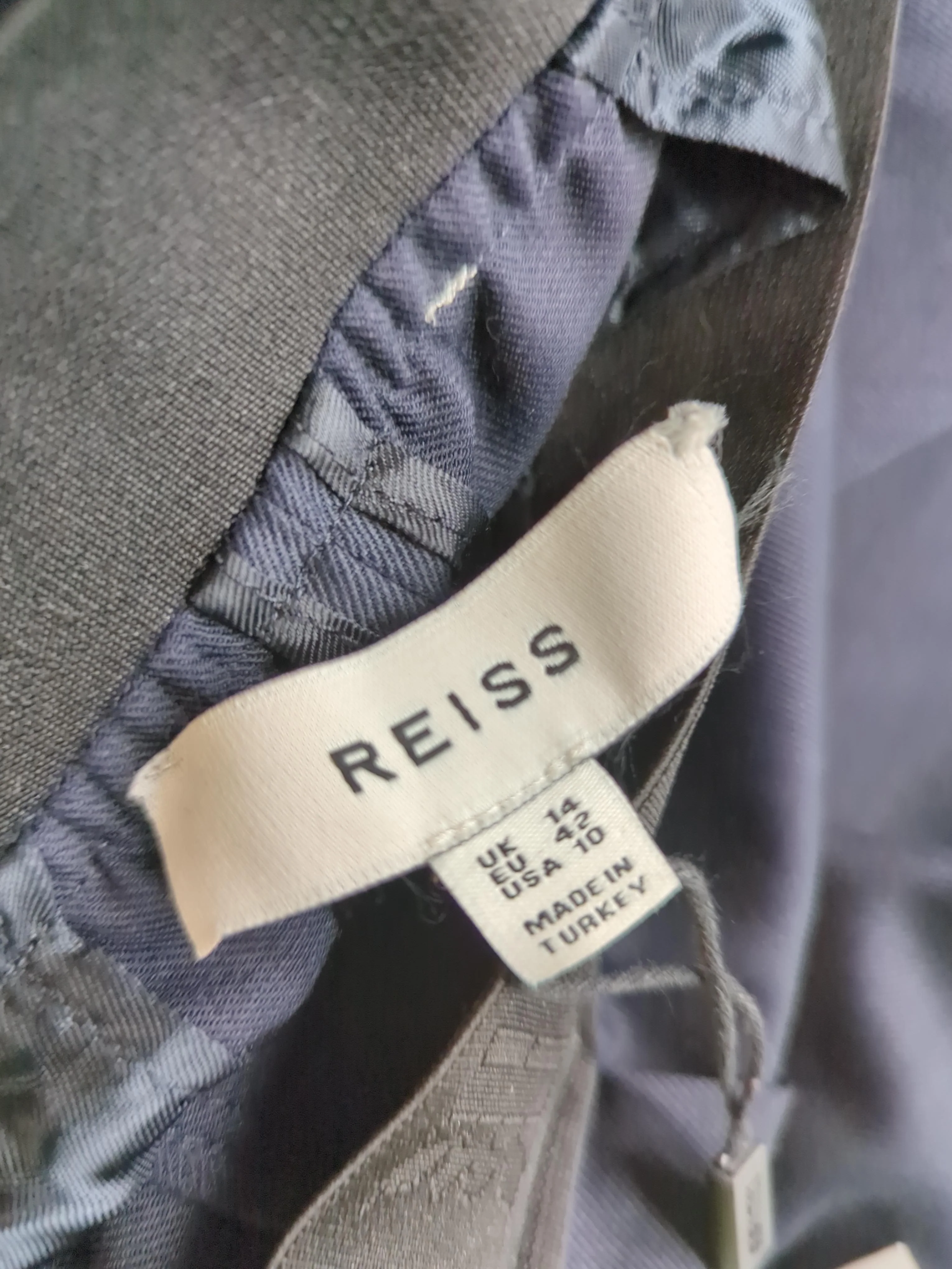 Reiss Women's Trousers UK 14 Black Polyester with Wool Chino New with tags - Image 5
