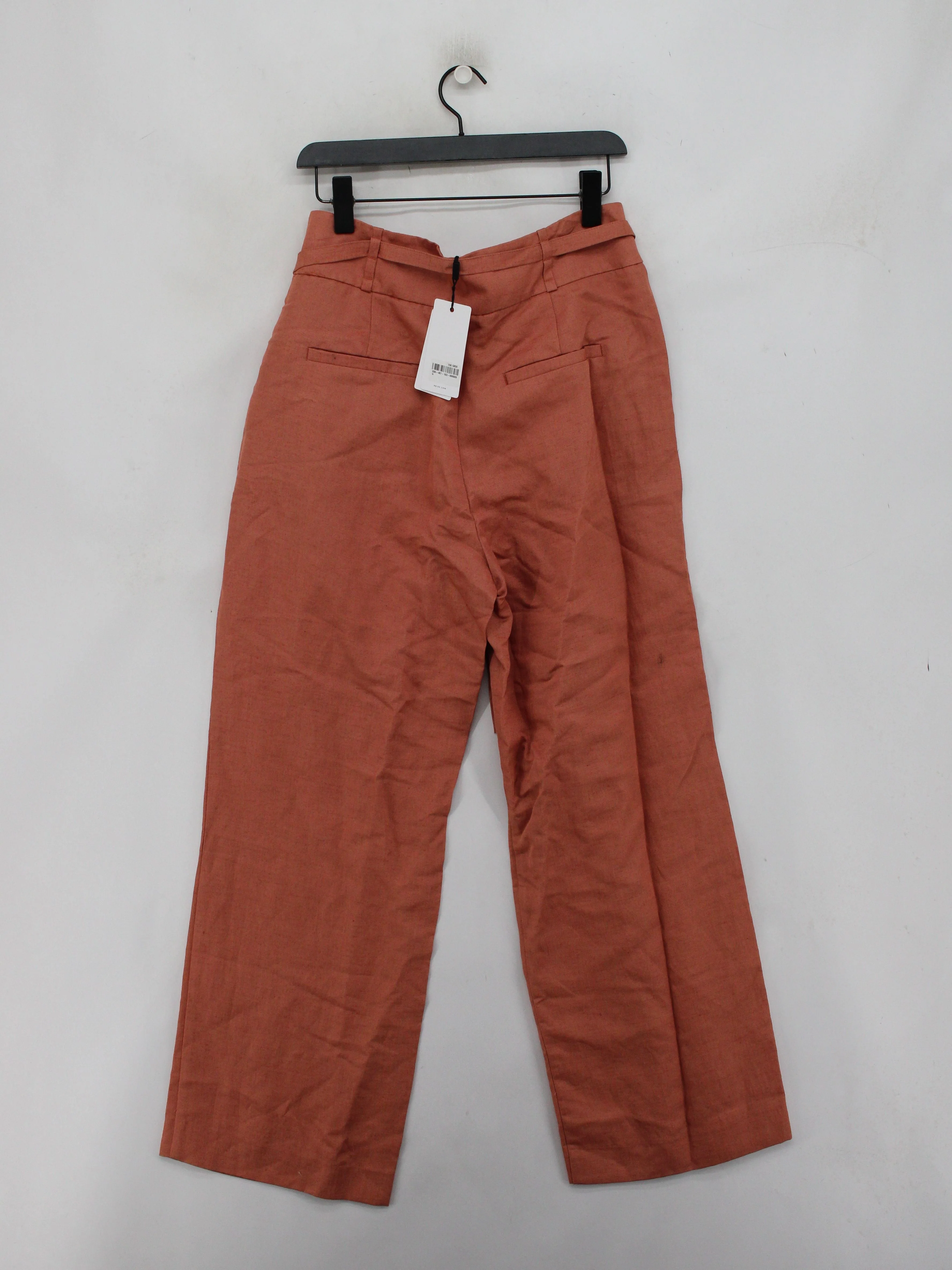 Reiss Women's Trousers UK 14 Tan Lyocell Modal with Linen Cropped New with tags - Image 2