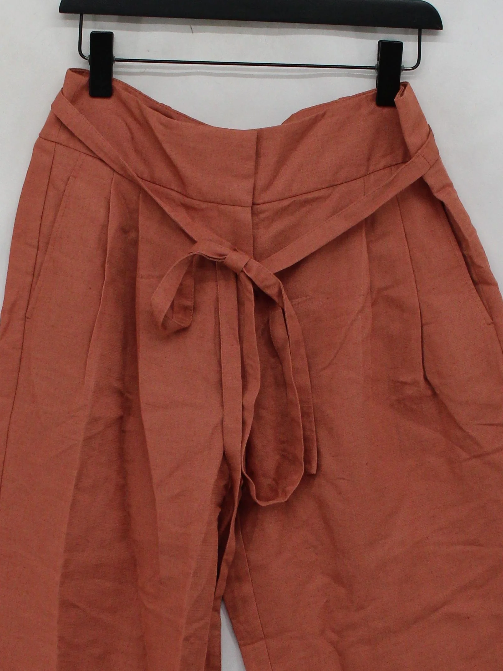 Reiss Women's Trousers UK 14 Tan Lyocell Modal with Linen Cropped New with tags - Image 3