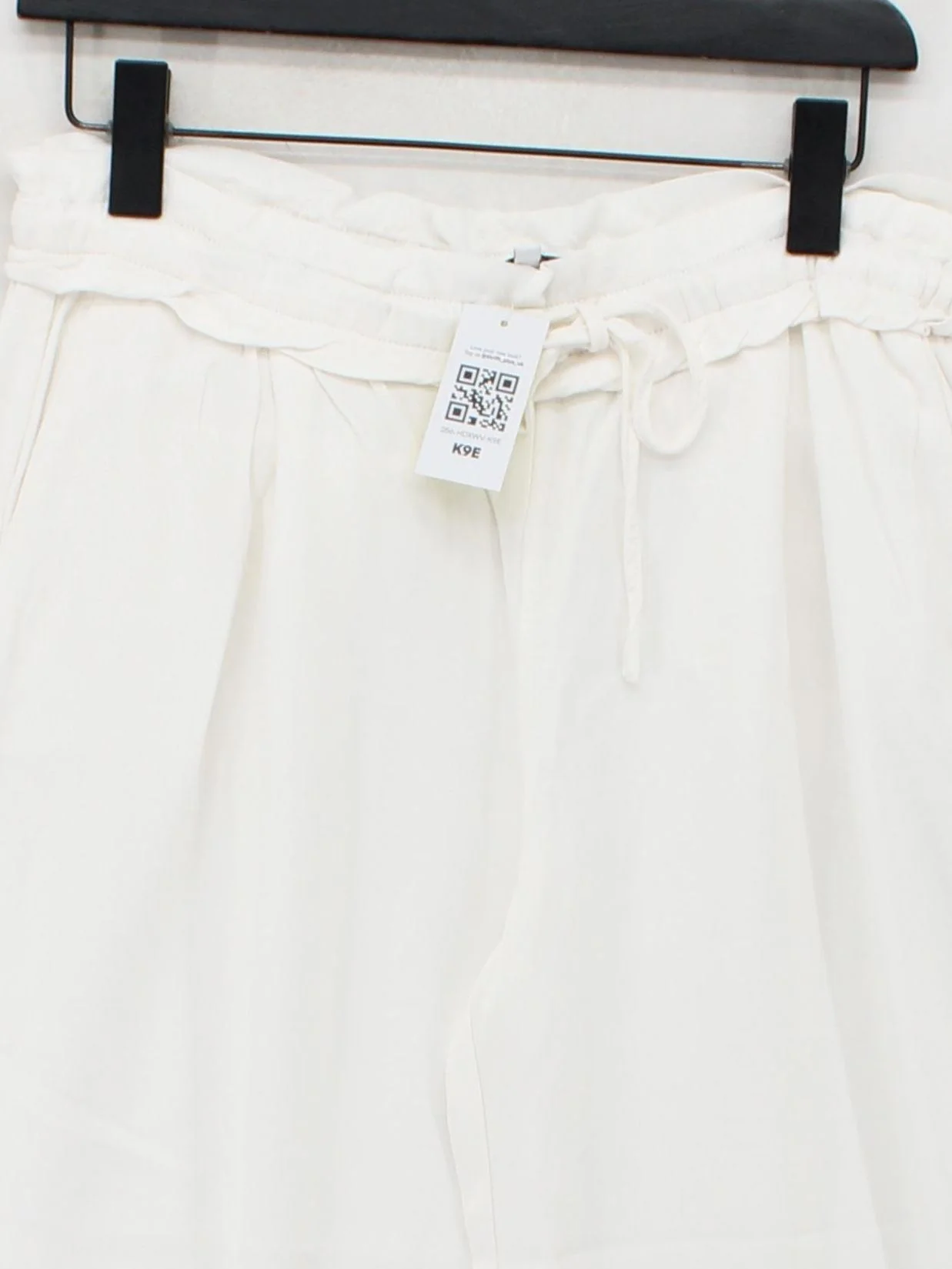 Reiss Women's Trousers UK 14 White 100% Viscose Wide-Leg Cropped - Image 3