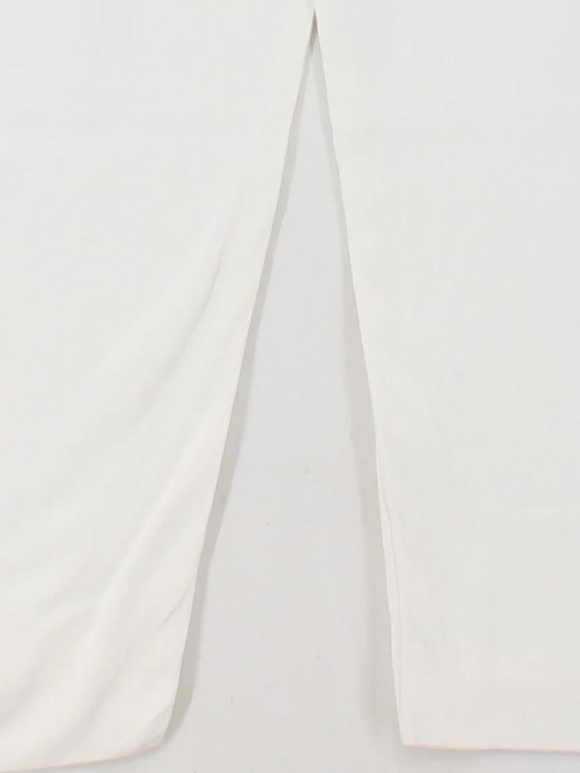 Reiss Women's Trousers UK 14 White 100% Viscose Wide-Leg Cropped - Image 4