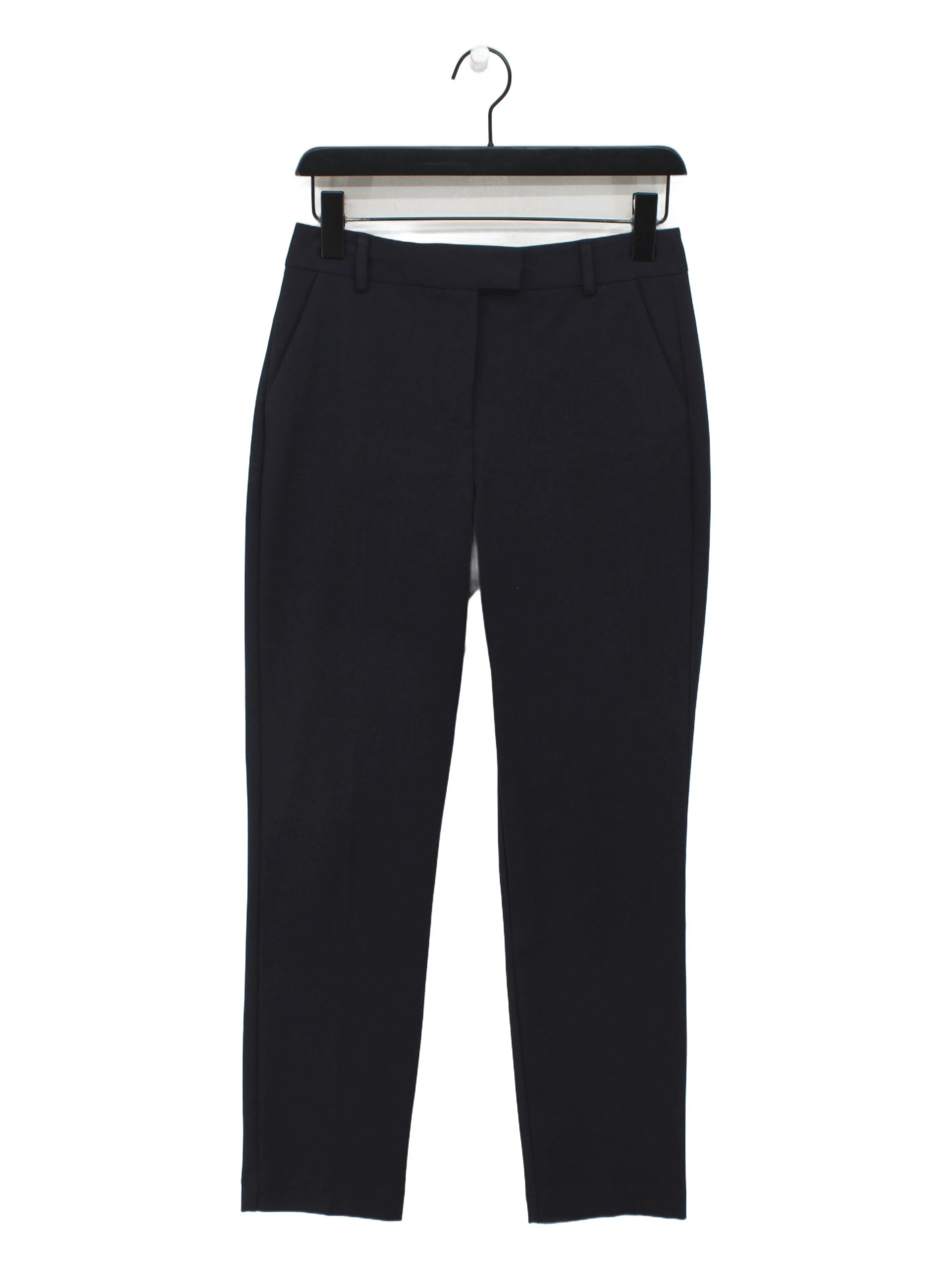 Reiss Women's Trousers UK 8 Black Polyester with Viscose, Elastane Chino
