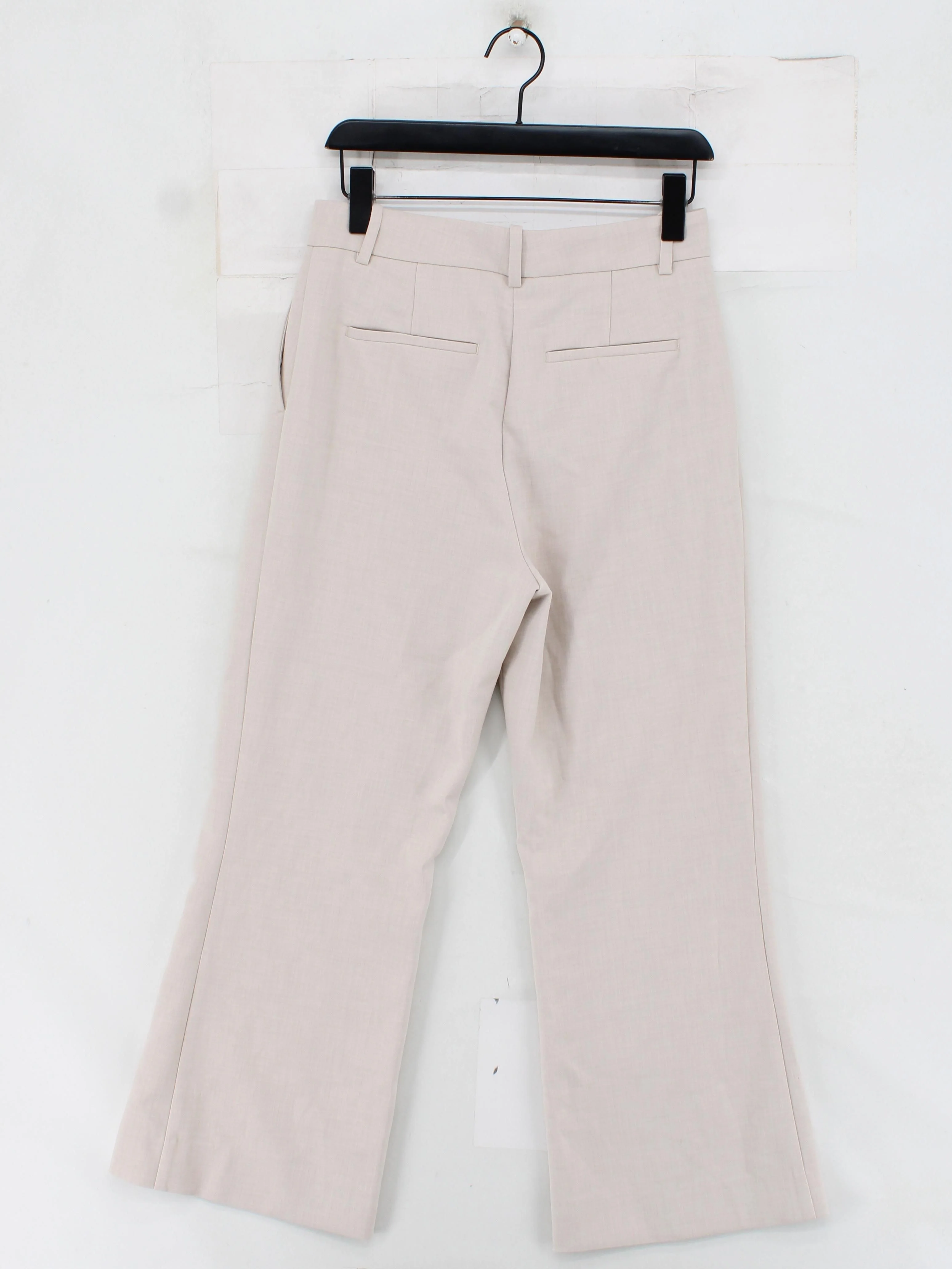 Reiss Women's Trousers UK 8 Cream Polyester with Viscose, Elastane Chino - Image 2