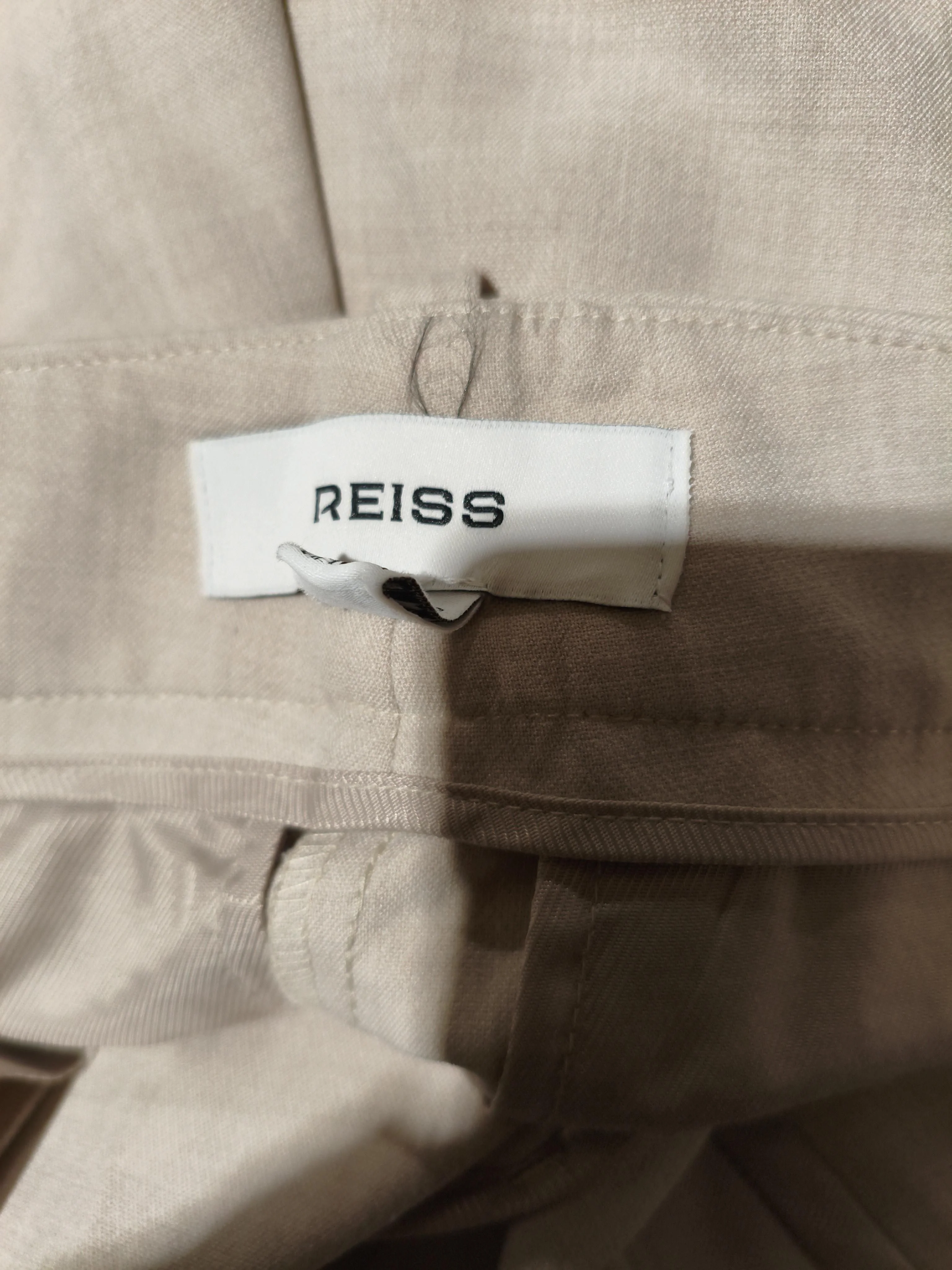 Reiss Women's Trousers UK 8 Cream Polyester with Viscose, Elastane Chino - Image 5