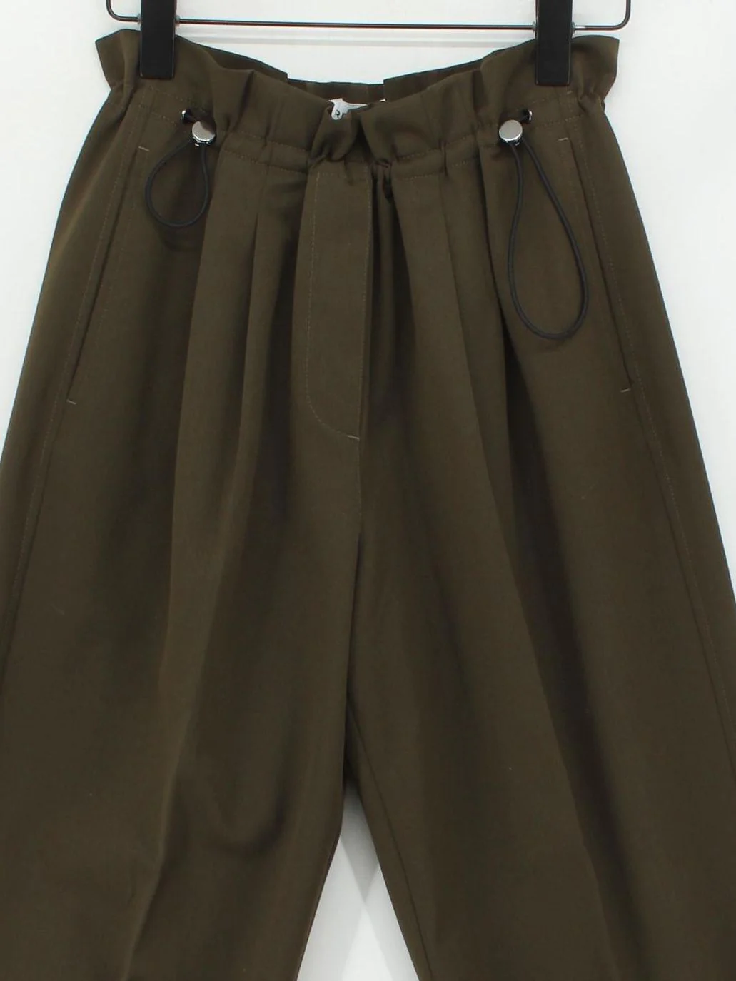 Reiss Women's Trousers UK 8 Green Polyester with Viscose, Elastane Cropped - Image 3