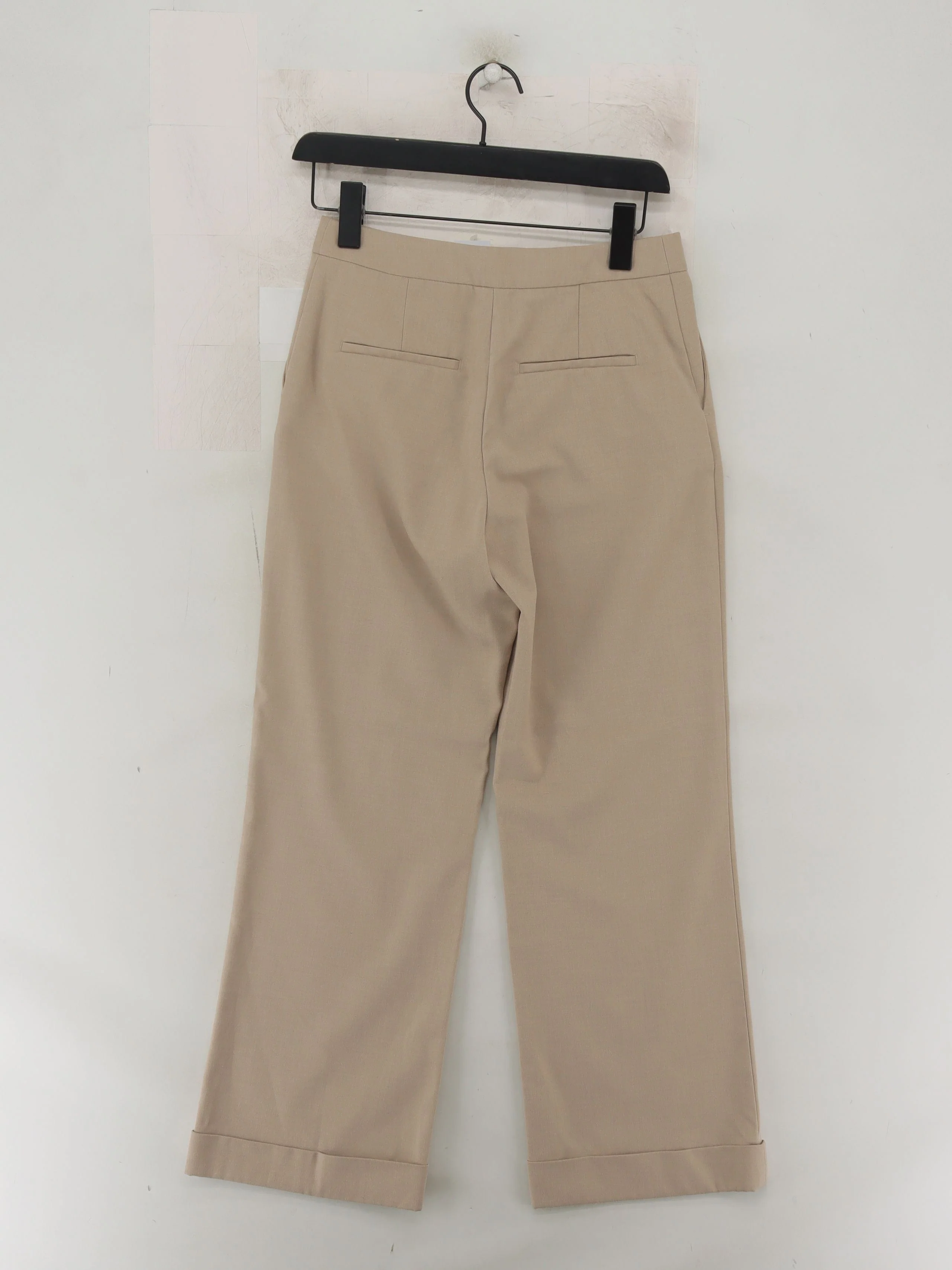 Reiss Women's Trousers UK 8 Tan Polyester with Viscose, Elastane Cropped - Image 2