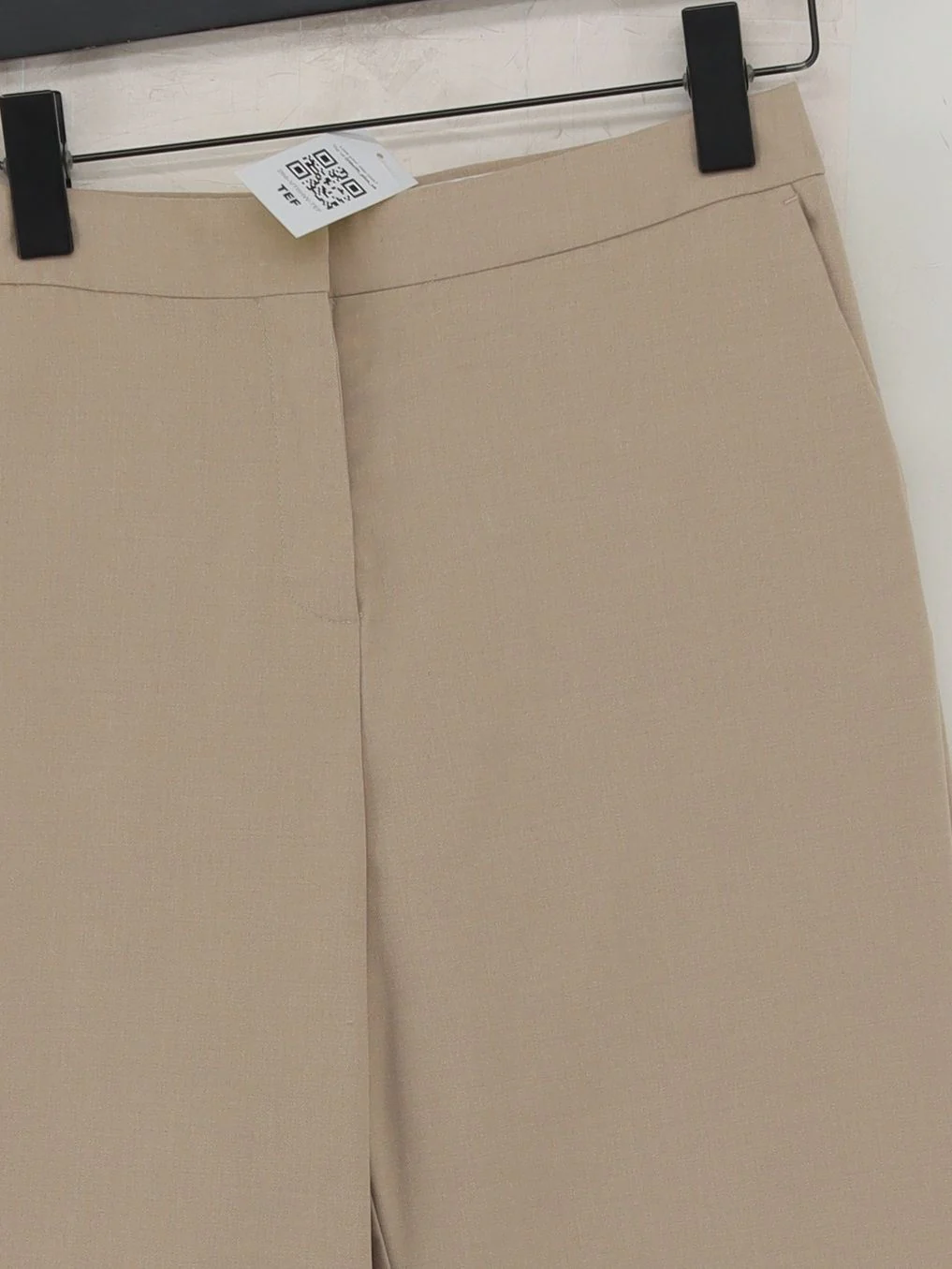 Reiss Women's Trousers UK 8 Tan Polyester with Viscose, Elastane Cropped - Image 3