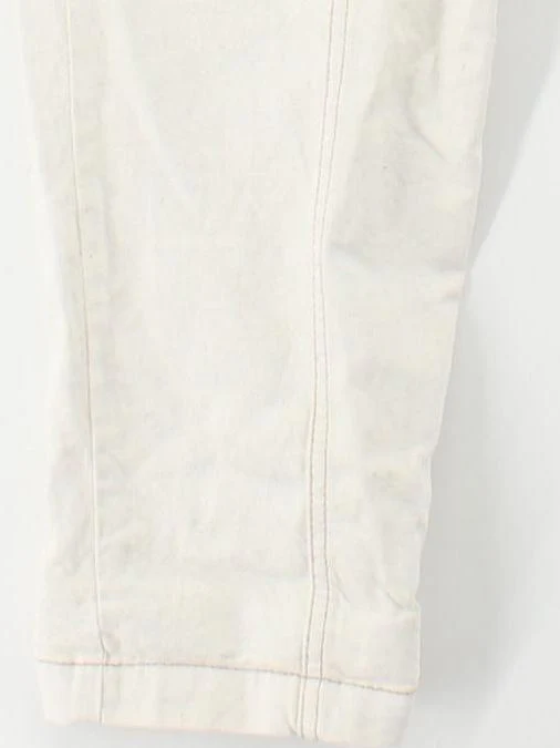 Reiss Women's Trousers W 26 in Cream Cotton with Linen Tapered Chino - Image 4
