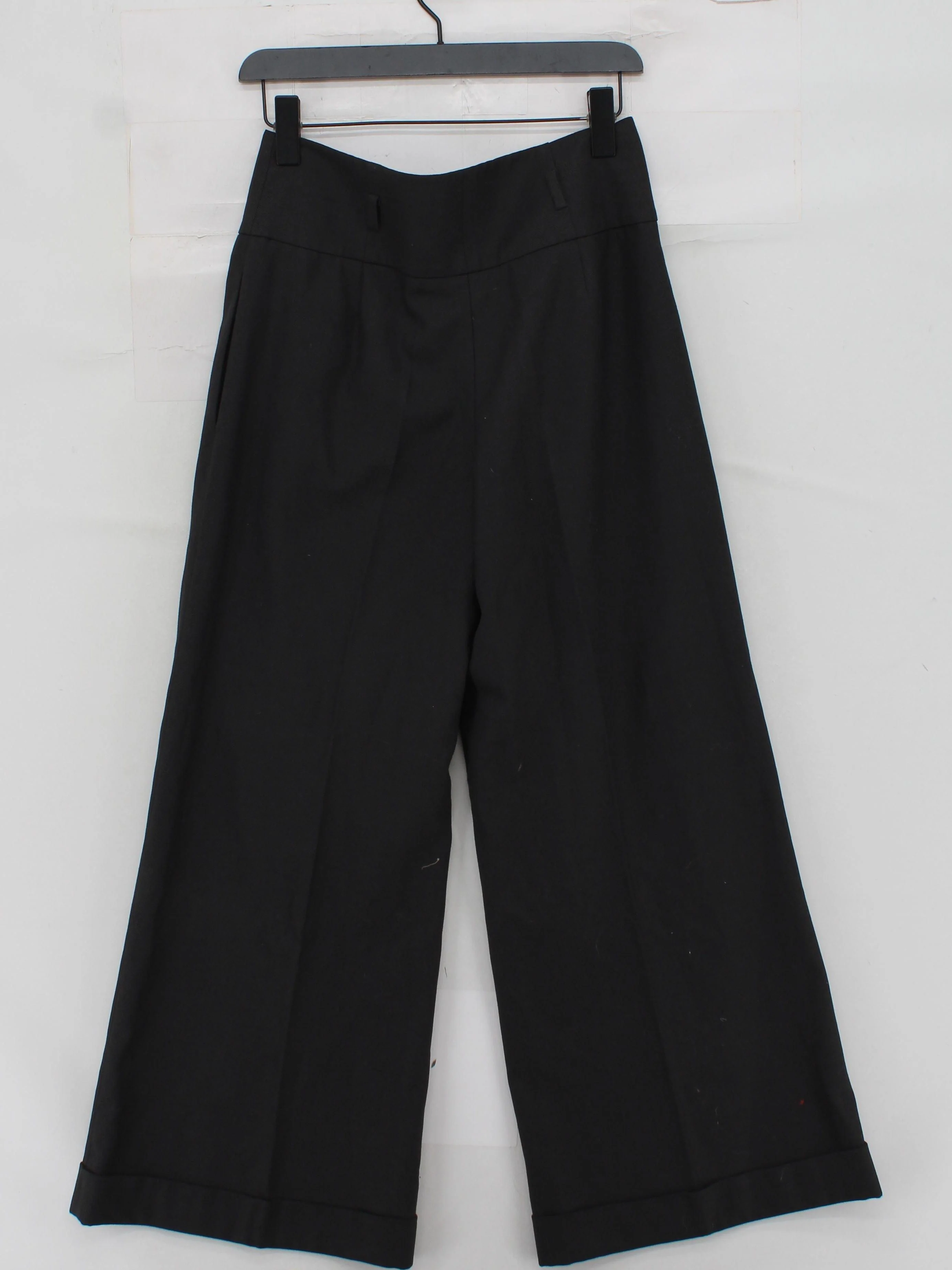 Reiss Women's Trousers XXS Black Polyester with Viscose, Elastane Cropped - Image 2