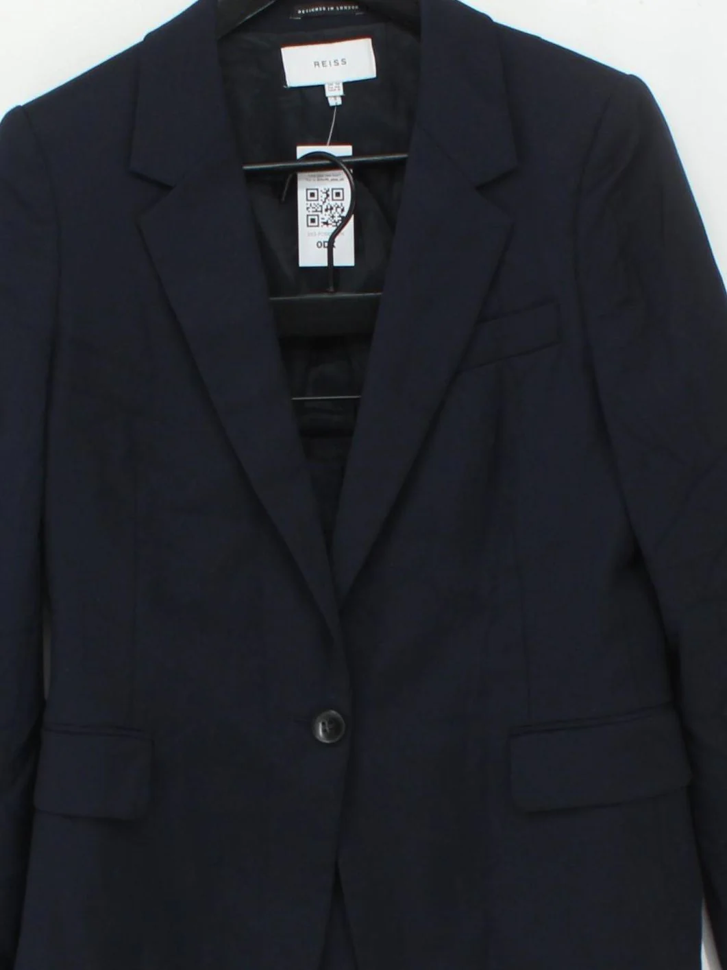 Reiss Women's Two Piece Suit UK 12 Blue Polyester with Cotton Trouser Suit - Image 3