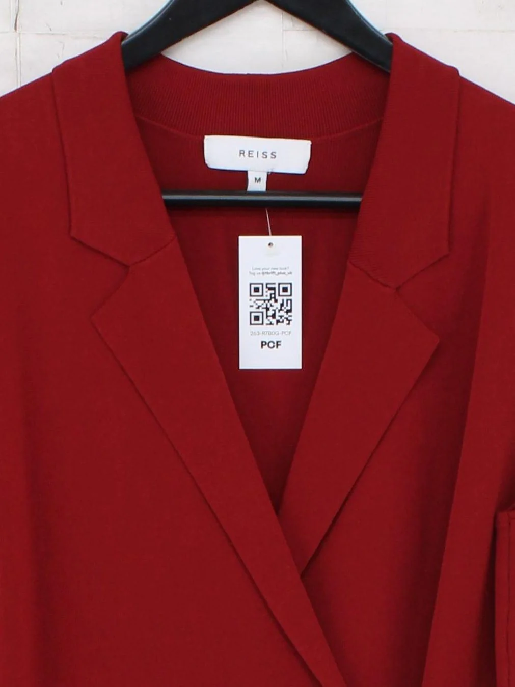 Reiss Wrap Midi Dress M in Red - Image 3