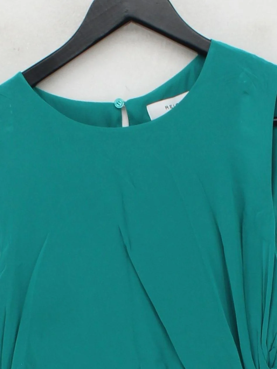 Reiss Wrap Midi Dress UK10 in Green - Image 3